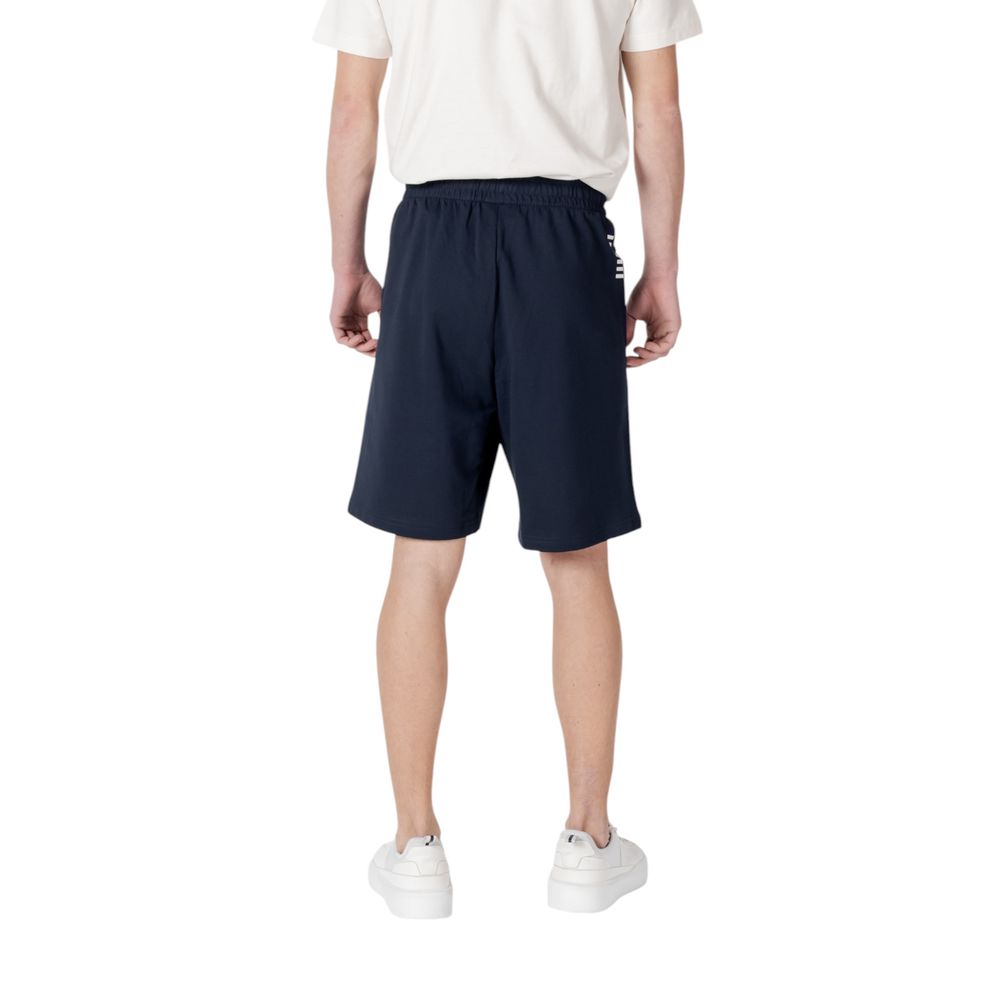 EA7 Emporio Armani Blue Cotton Bermuda Shorts