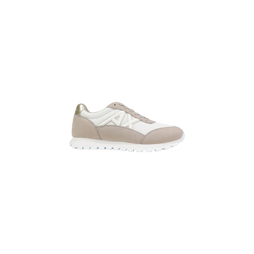 Armani Exchange Beige Polyester Athletic Sneakers