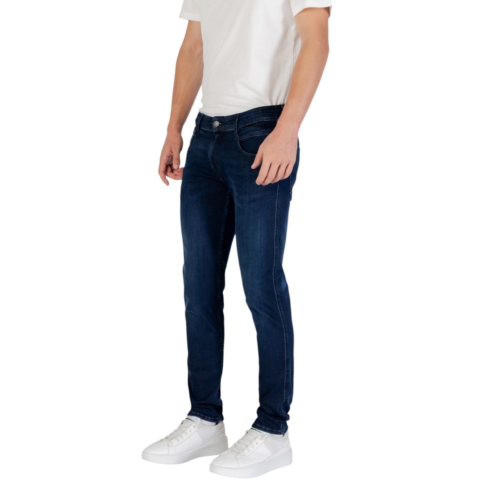 Replay Blue Cotton Skinny Jeans