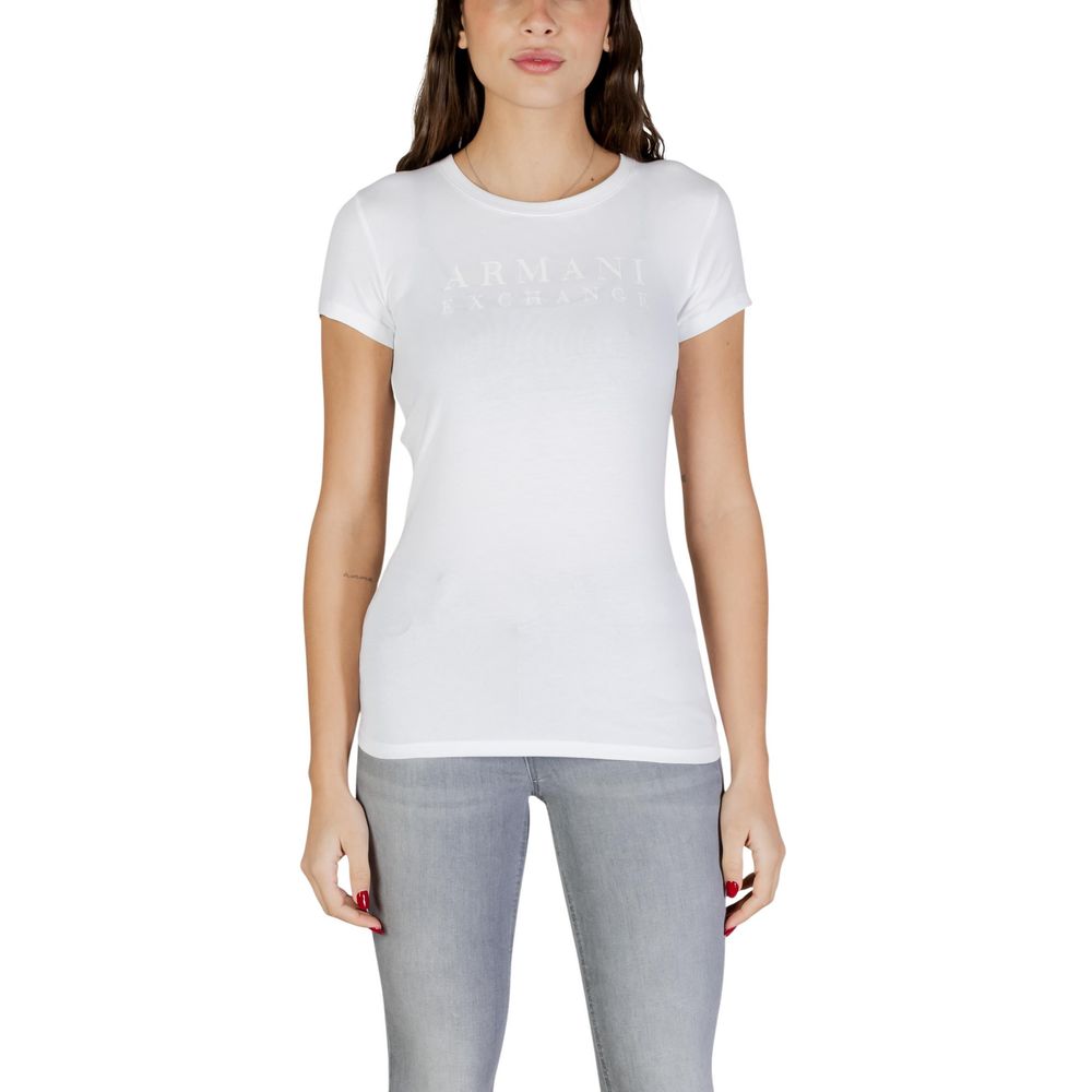 Armani Exchange White Cotton T-Shirt