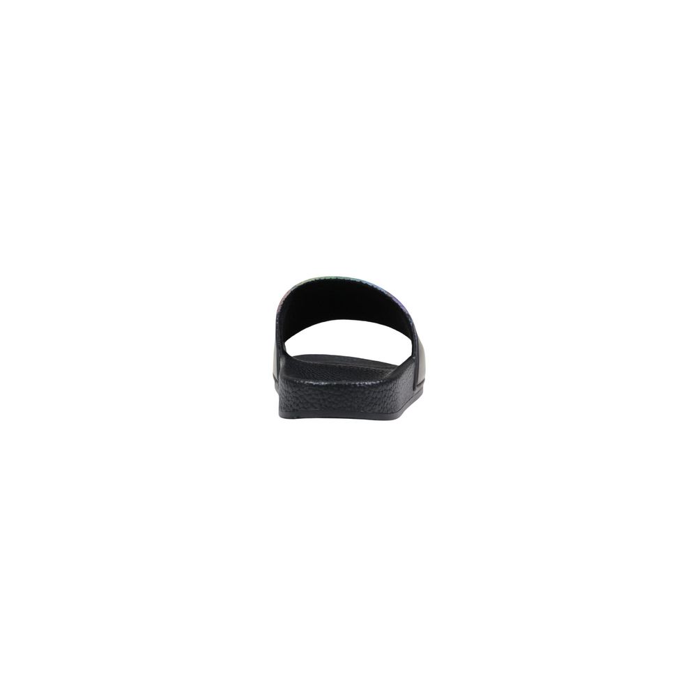 County of Milan Black Synthetic Slippers