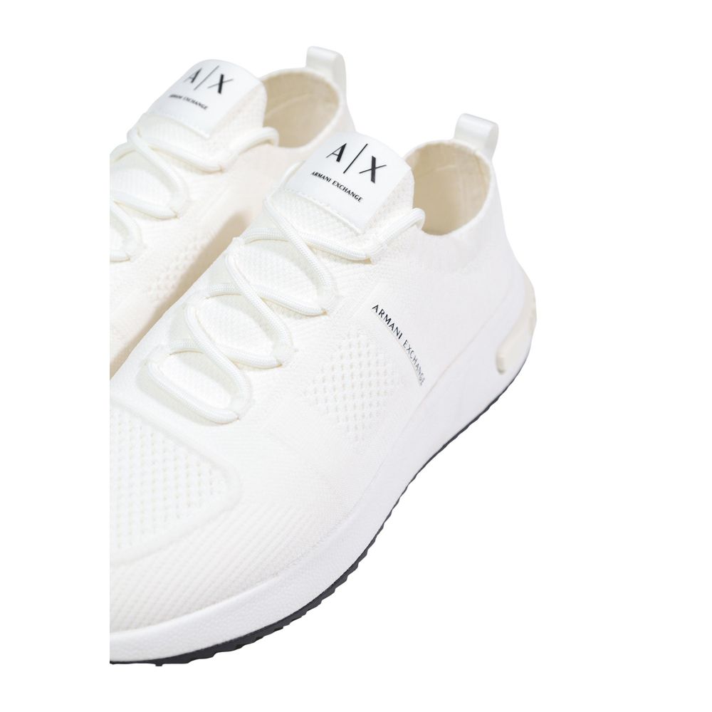 Armani Exchange White Polyester Athletic Sneakers