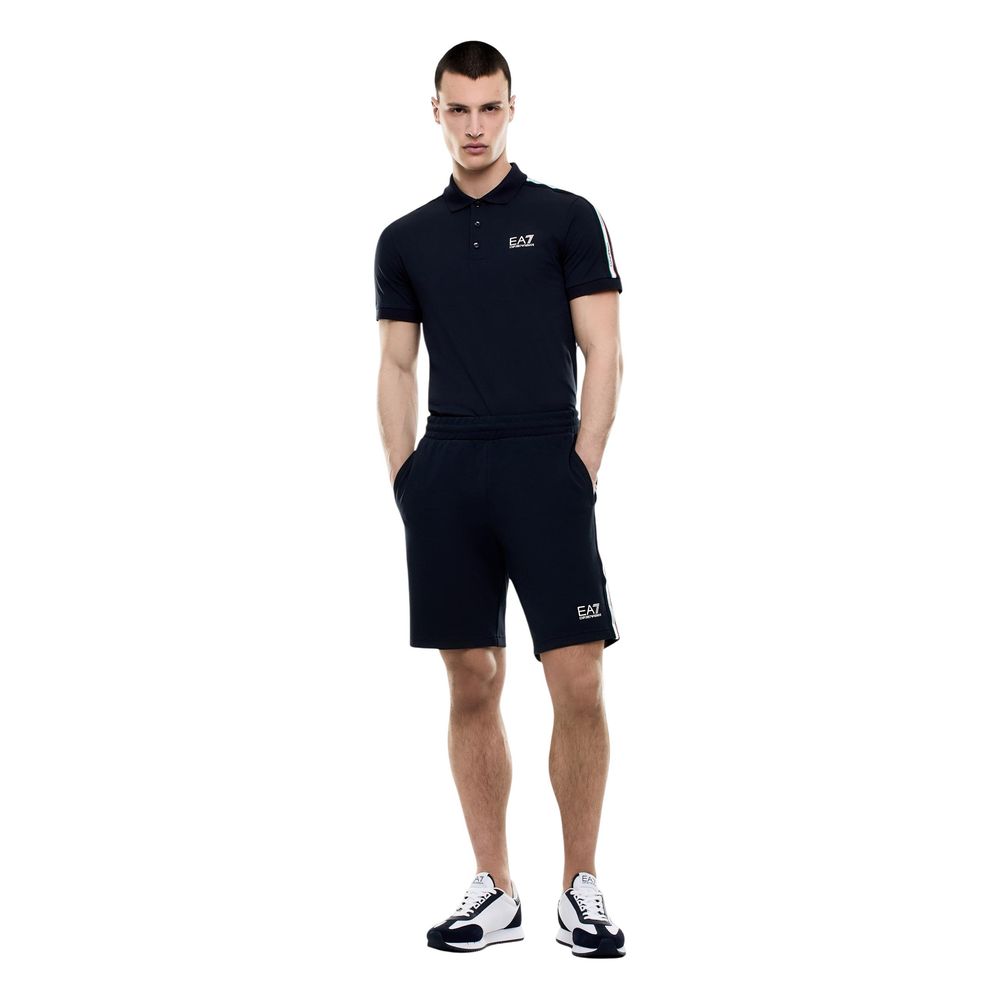 EA7 Emporio Armani Blue Cotton Knee Length