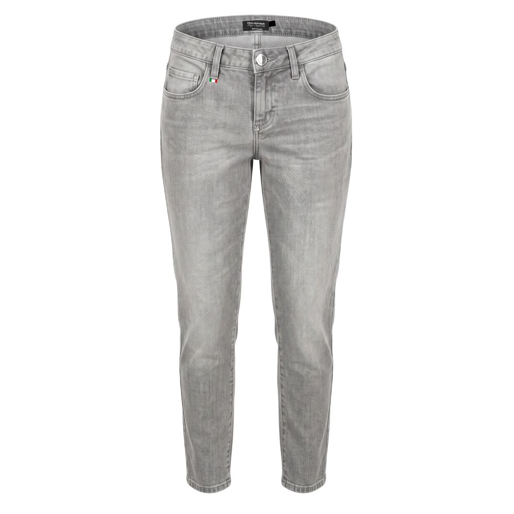 Philipp Plein Grey Cotton Women's Jeans
