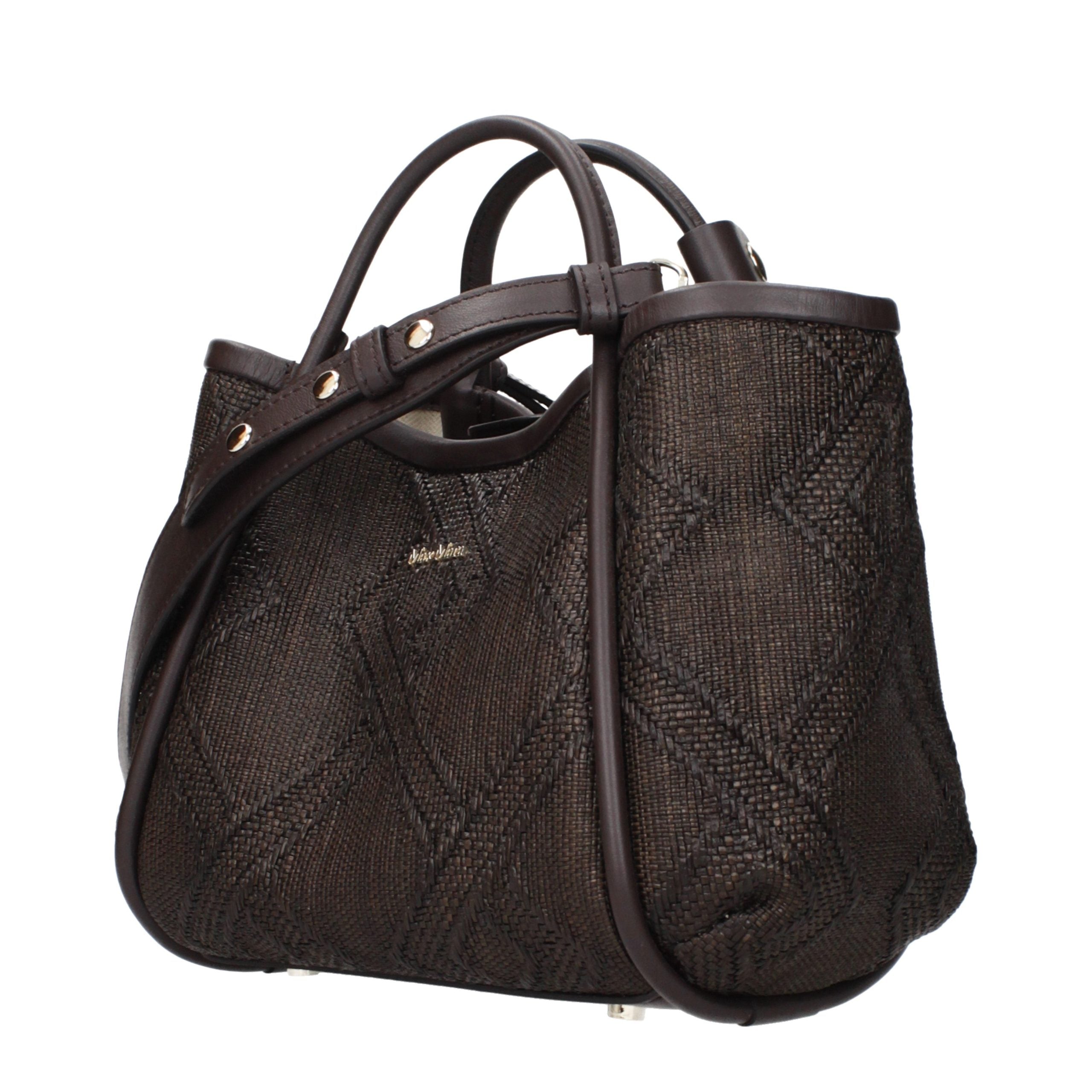 Max Mara Brown Raffia Handbag