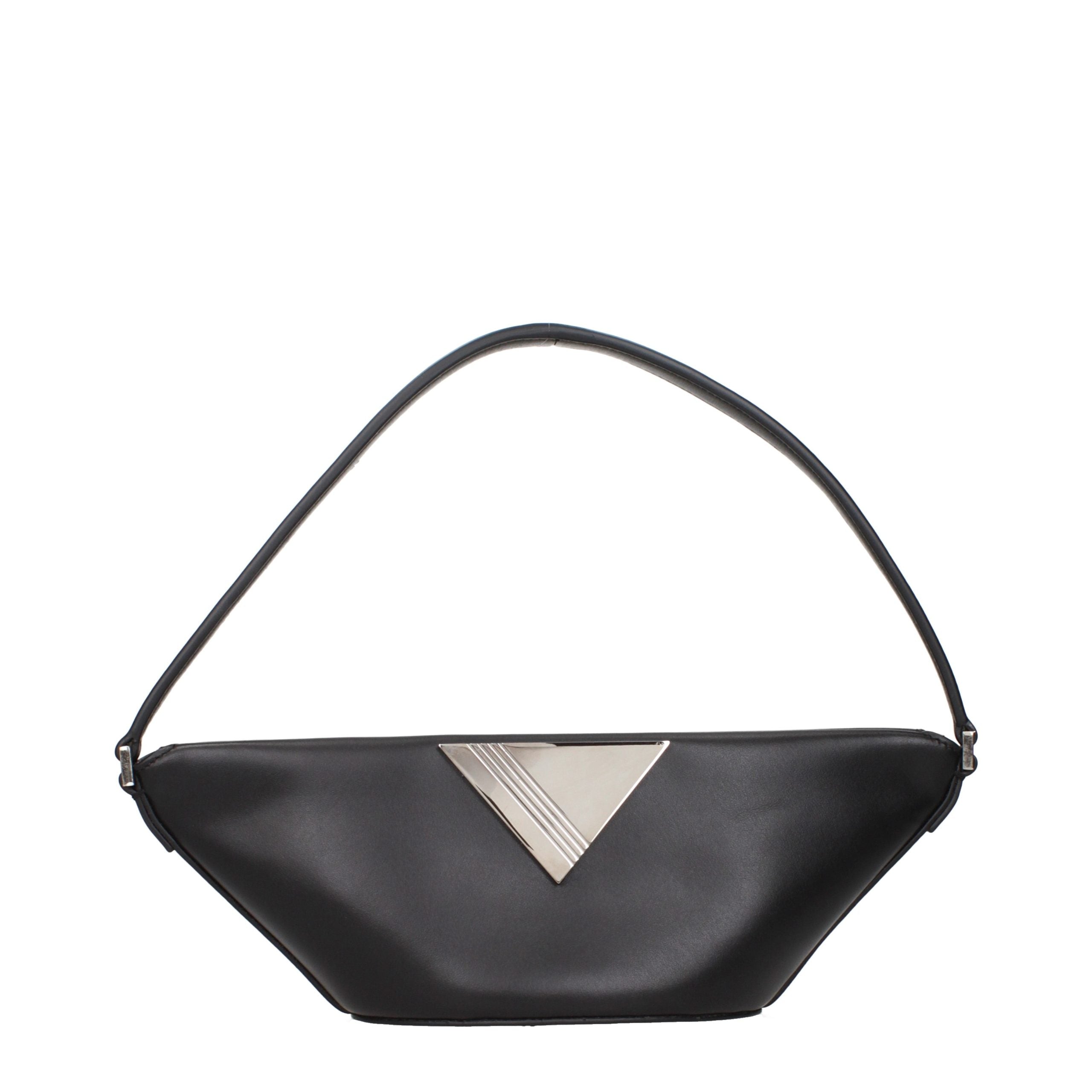 The Attico Black Leather Handbag