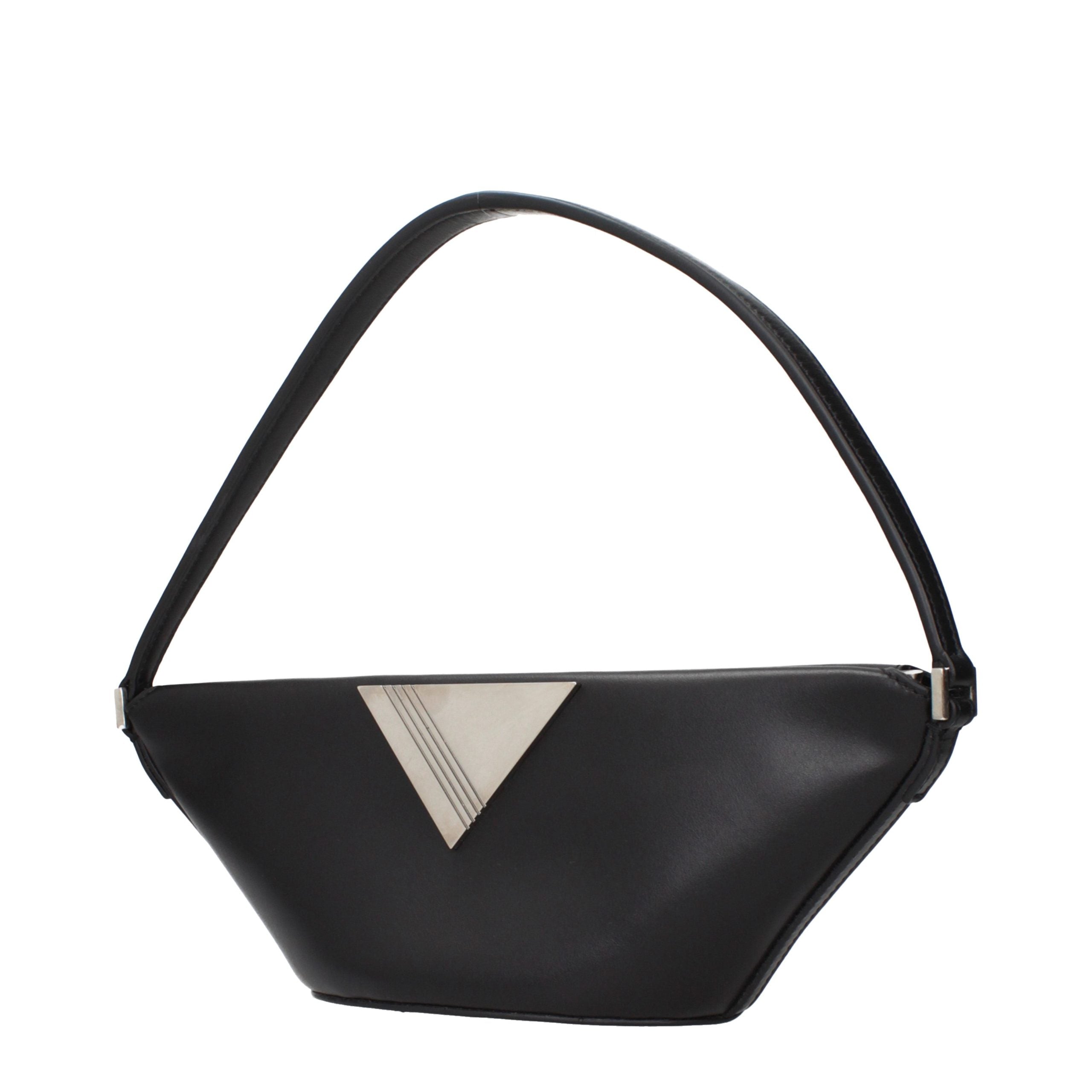 The Attico Black Leather Handbag