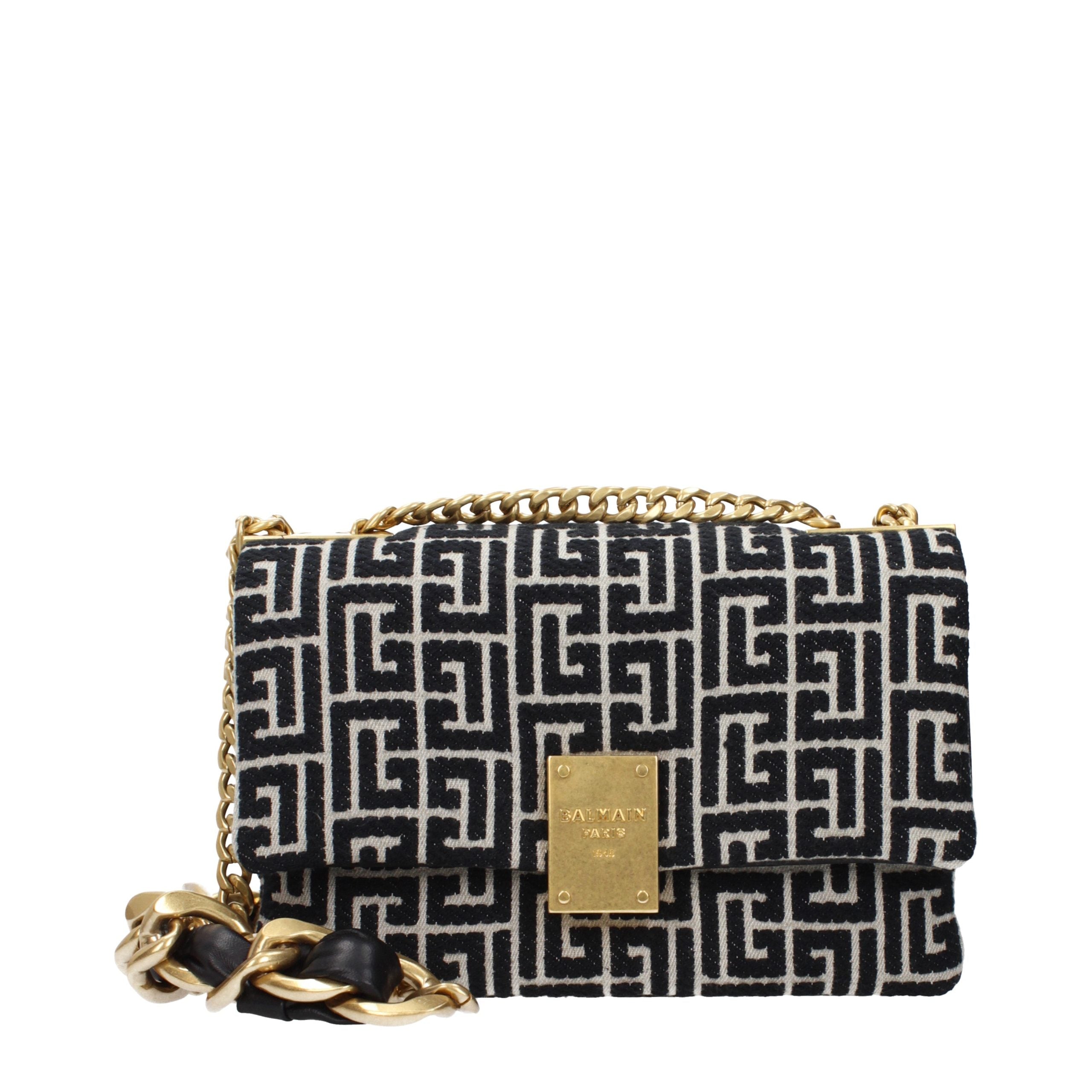 Balmain Black Fabric Crossbody Bag