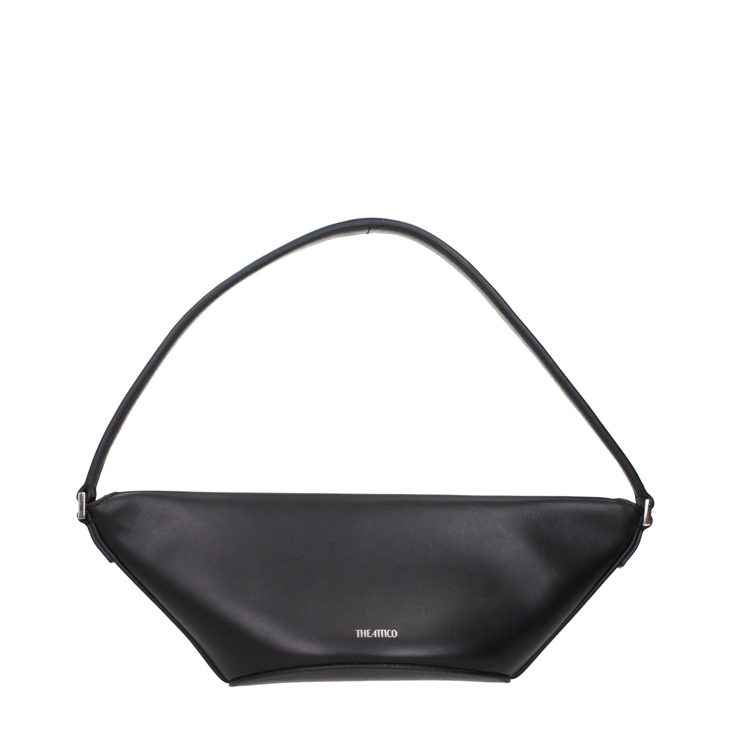 The Attico Black Leather Handbag