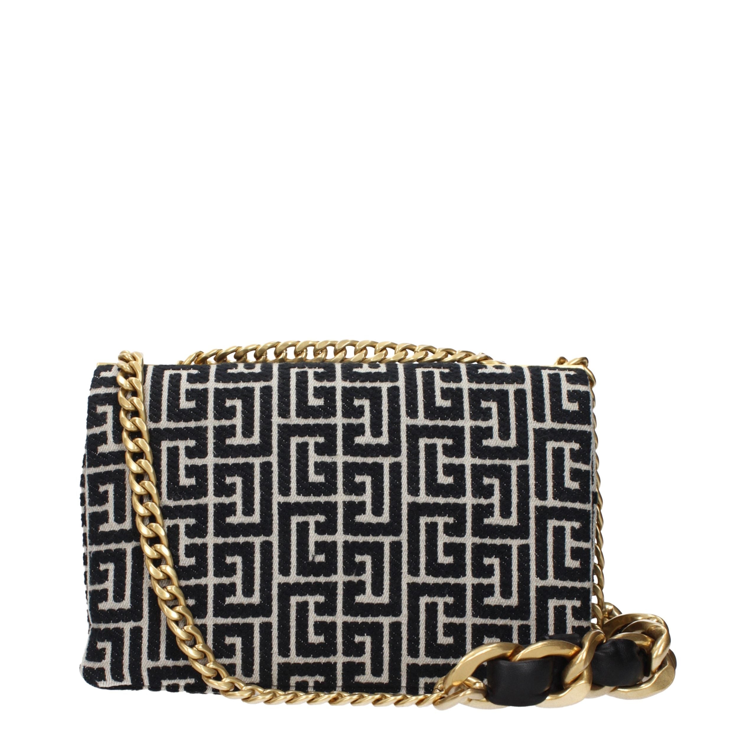 Balmain Black Fabric Crossbody Bag