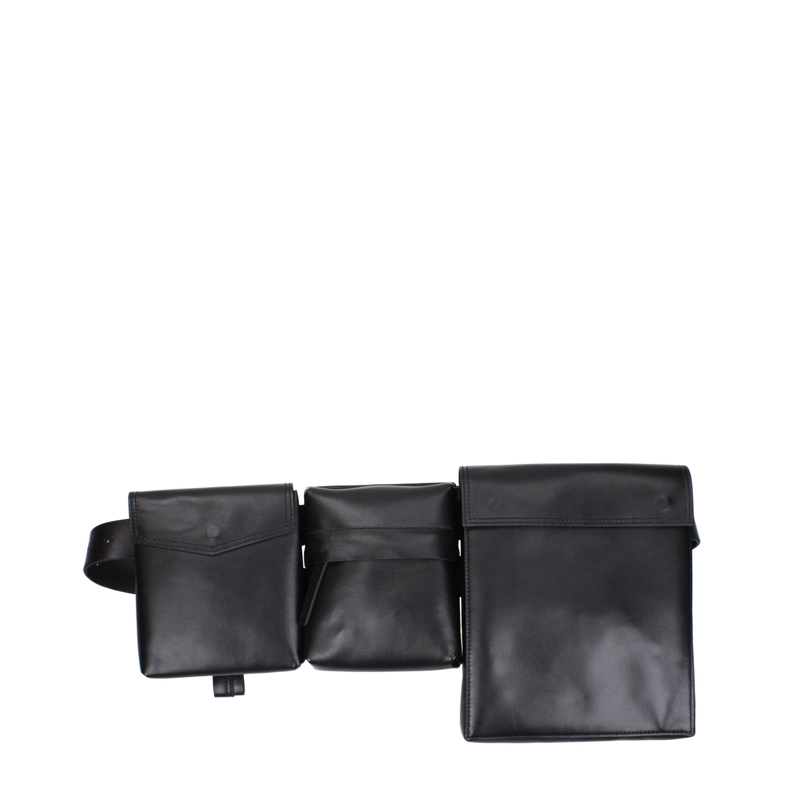 The Attico Black Leather Backpack