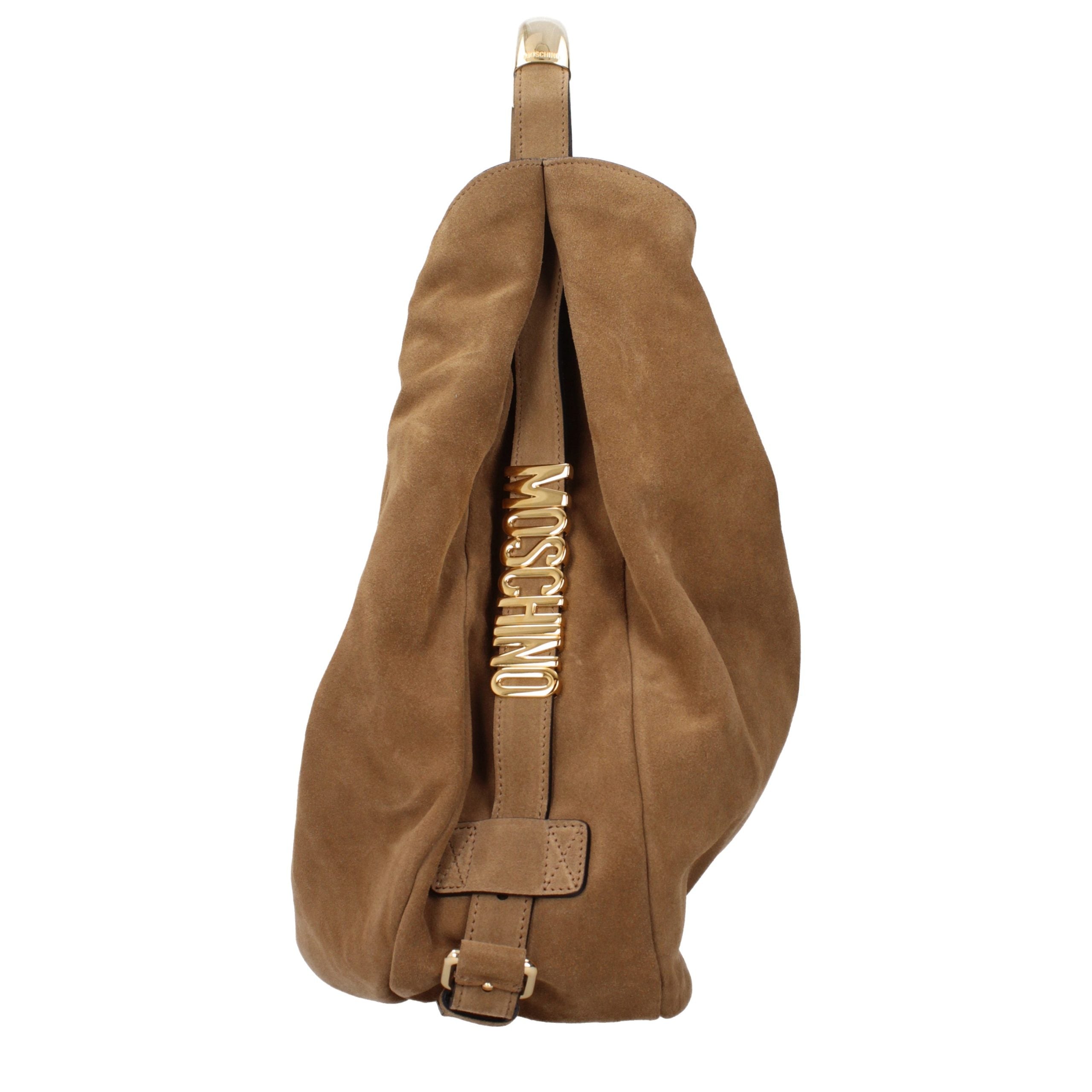 Moschino Brown Leather Shoulder Bag