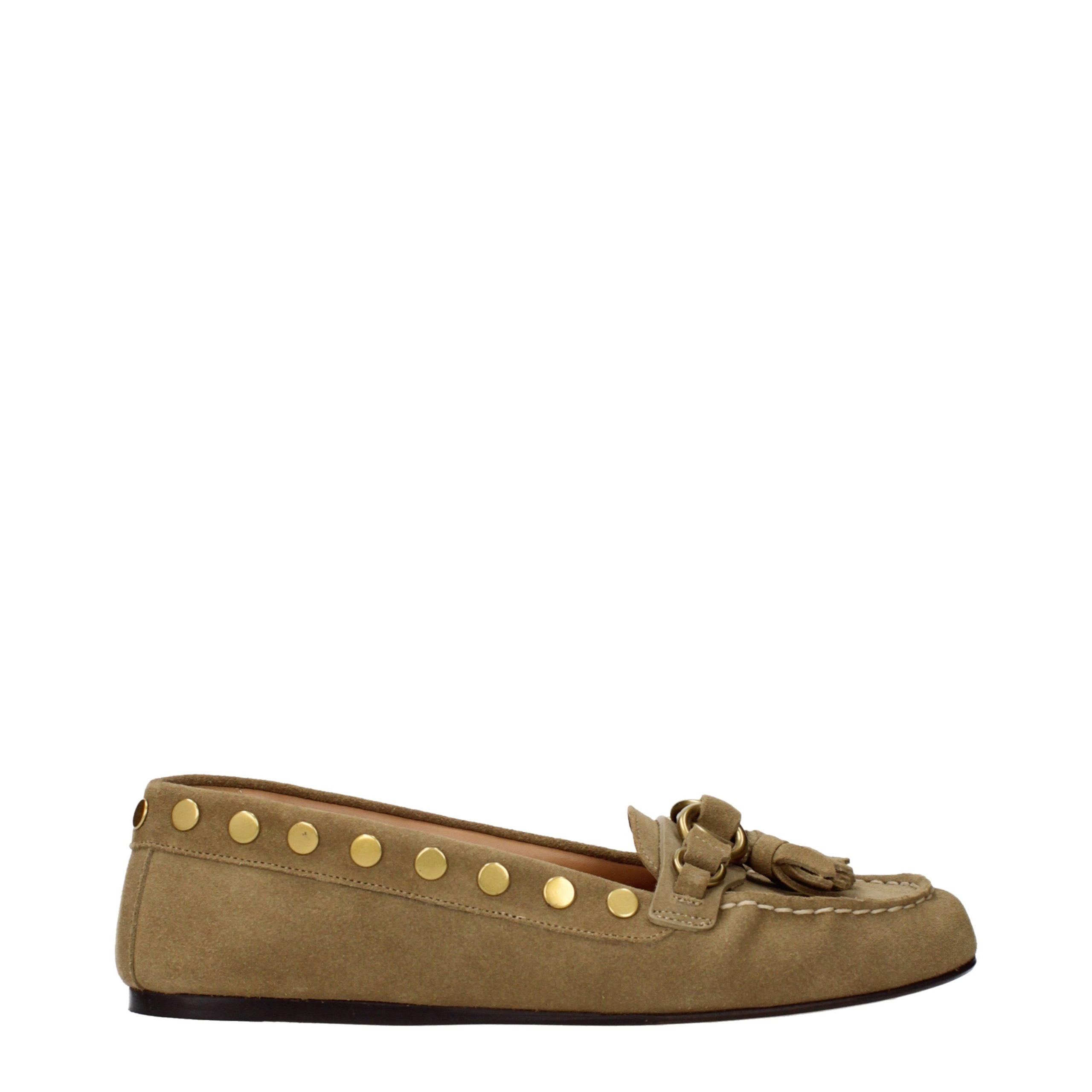 Isabel Marant Brown Leather Slip-On Loafers