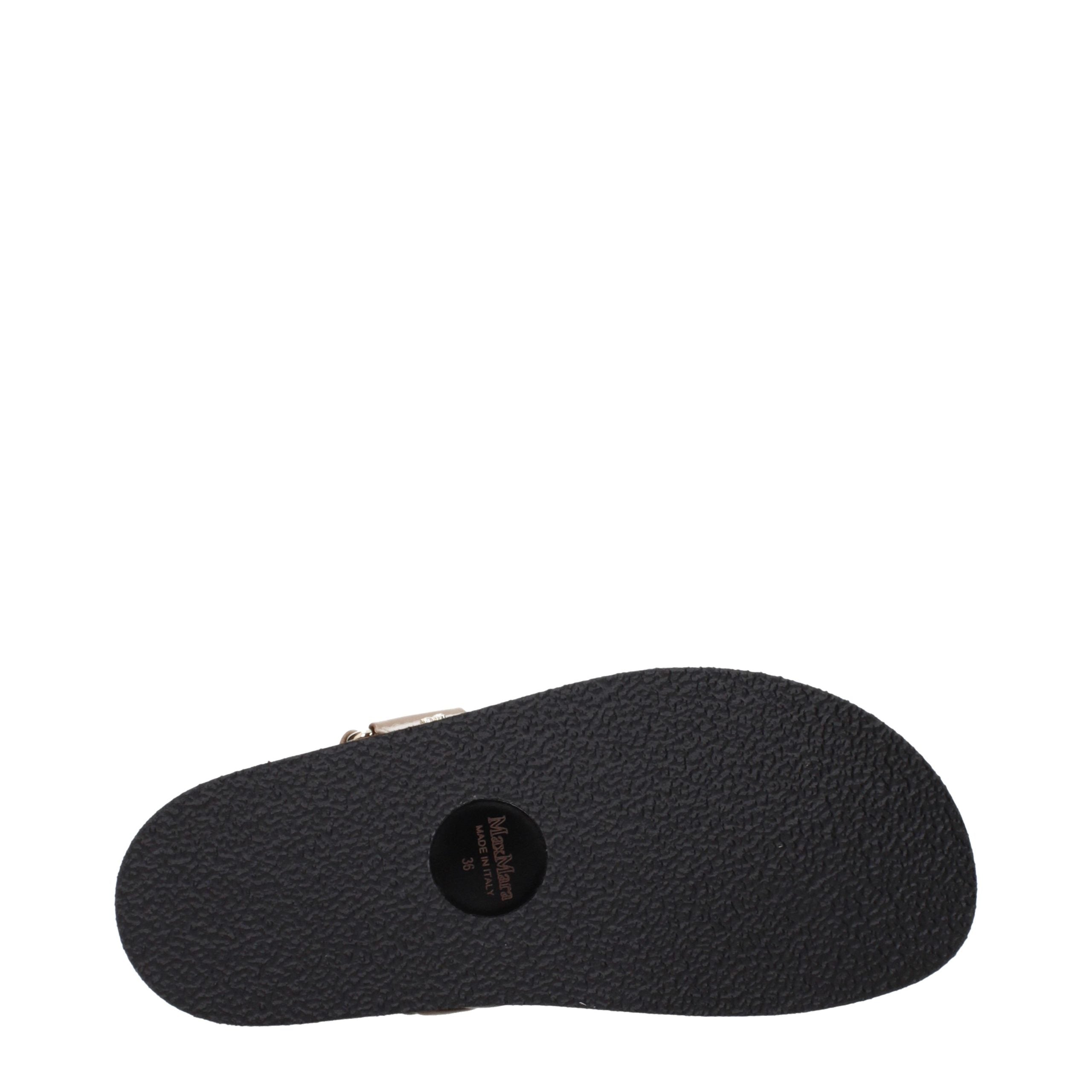 Max Mara Brown Leather Flat Sandals