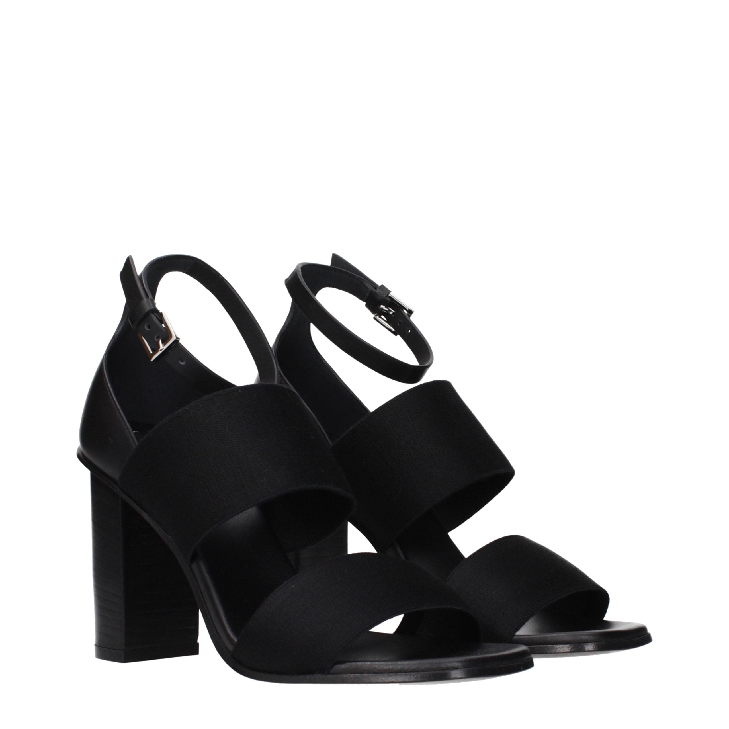 Max Mara Black Fabric Platform Sandals