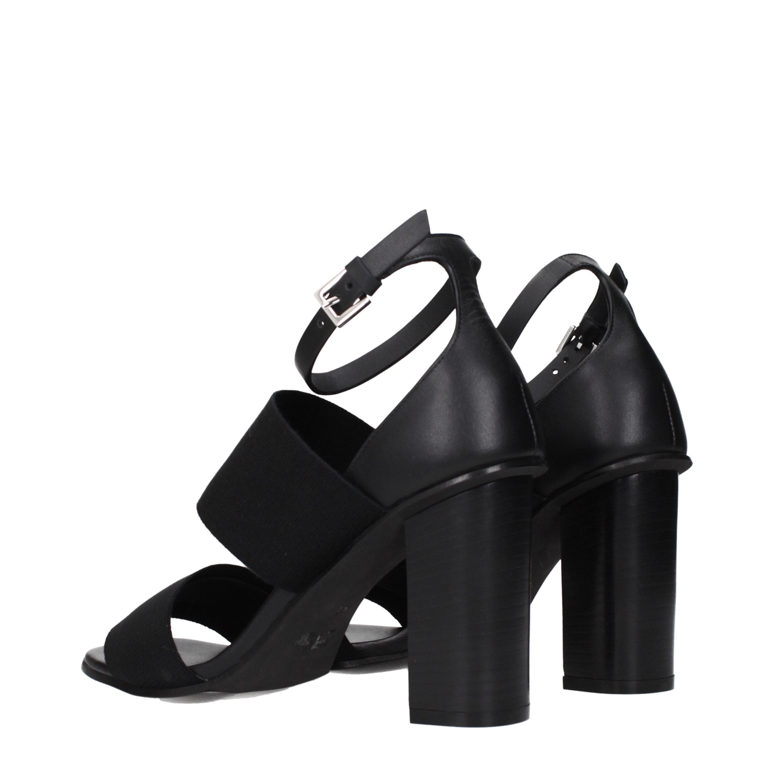 Max Mara Black Fabric Platform Sandals