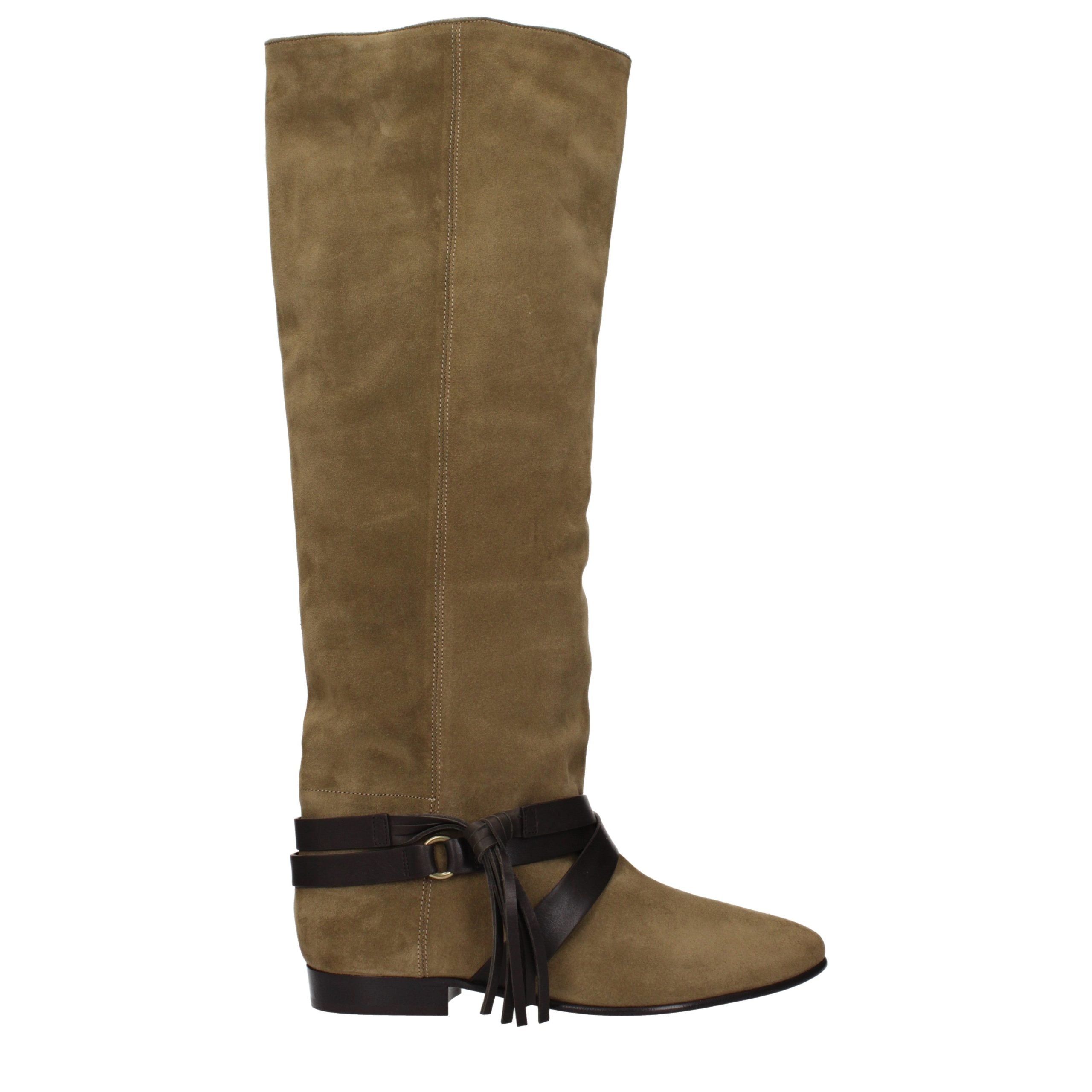 Isabel Marant Green Leather Over The Knee