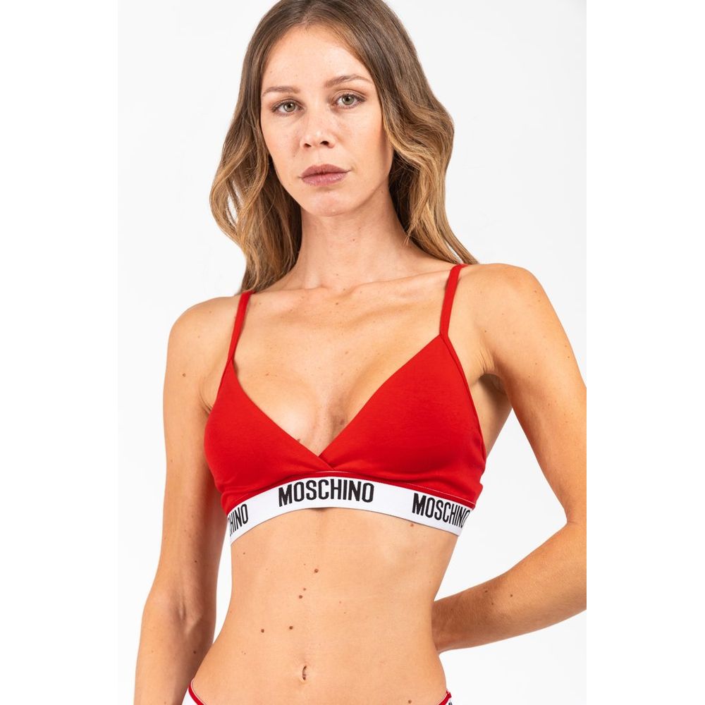 Moschino Red Cotton Bra