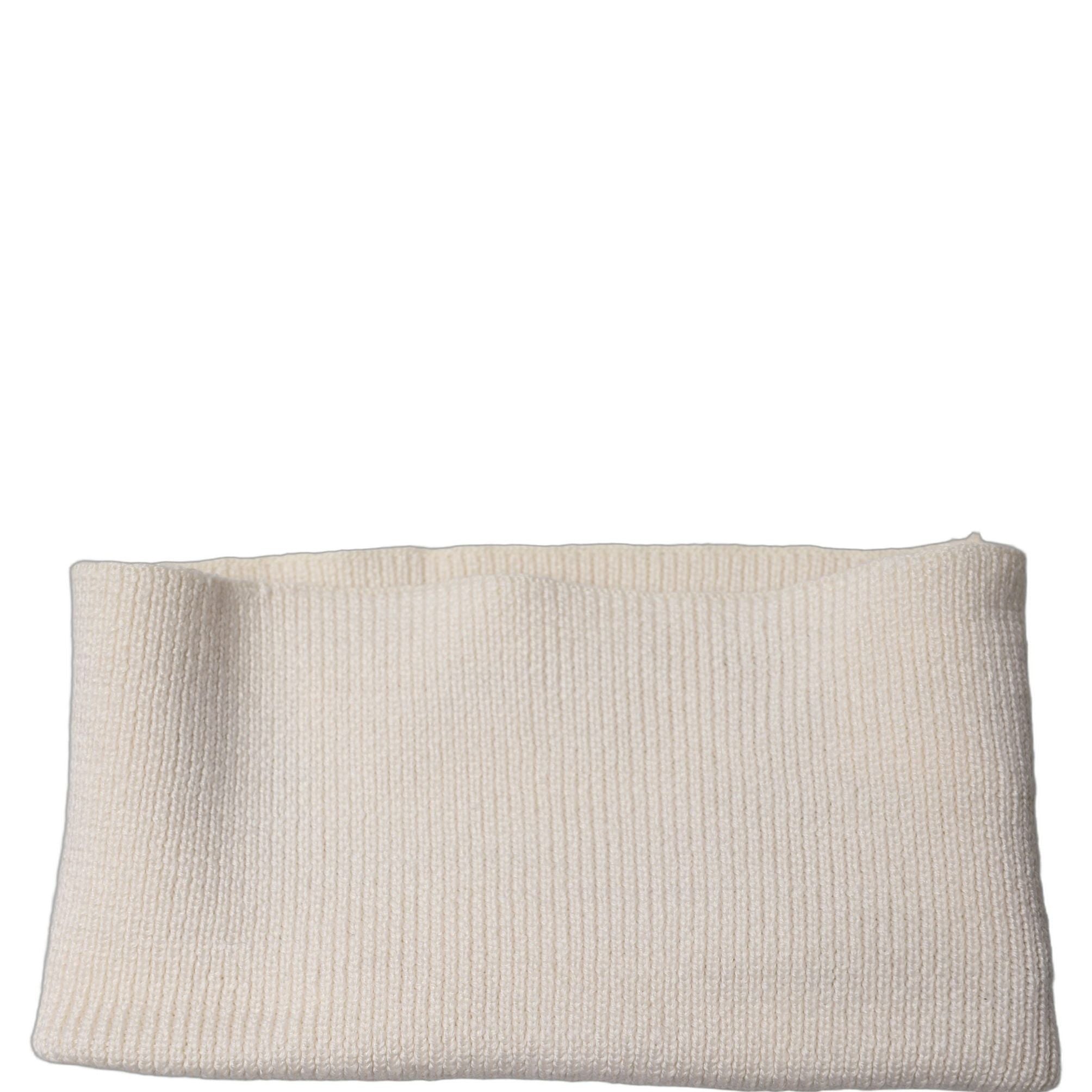 Dolce & Gabbana Men White Polyester Knitted Neck Warmer Scarf