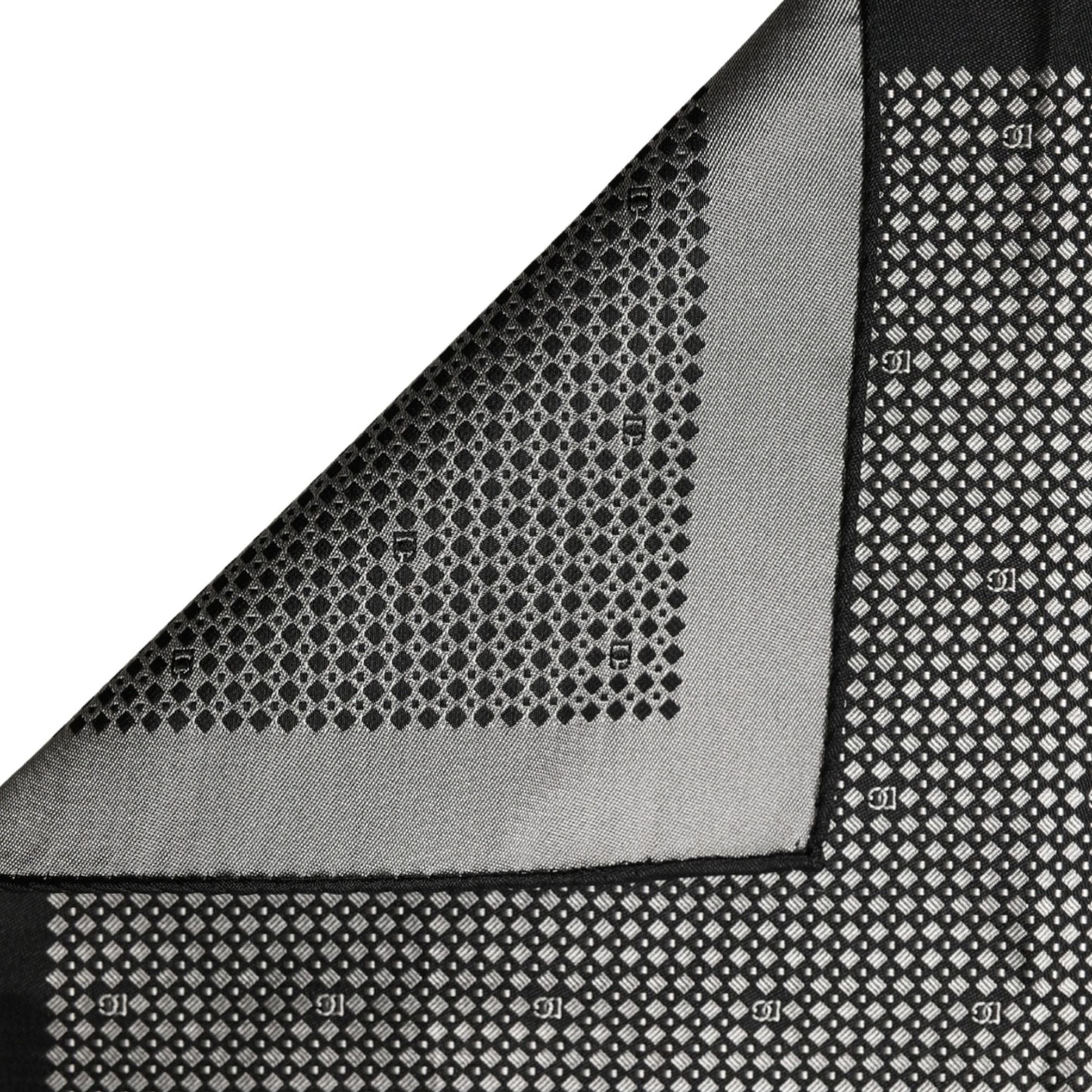 Dolce & Gabbana Black White Patterned Pocket Square Scarf