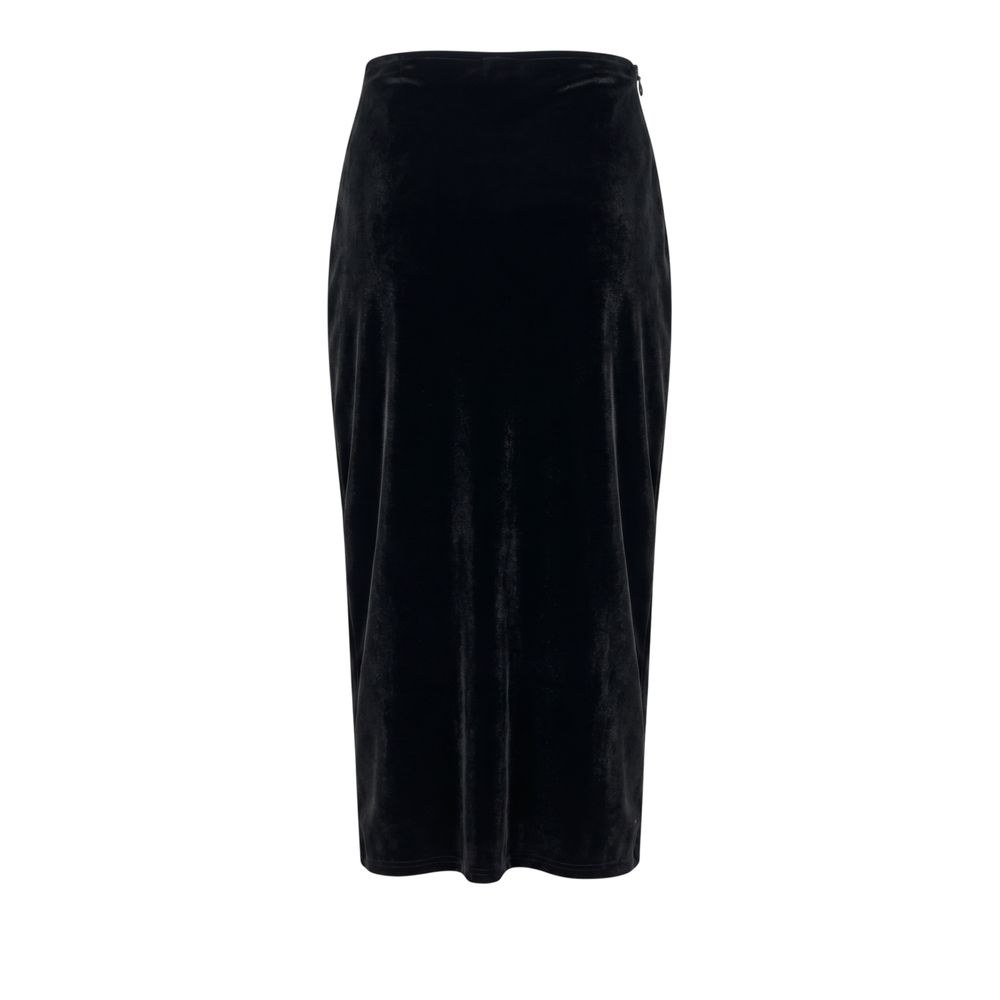 Philipp Plein Black Cotton Women Skirt