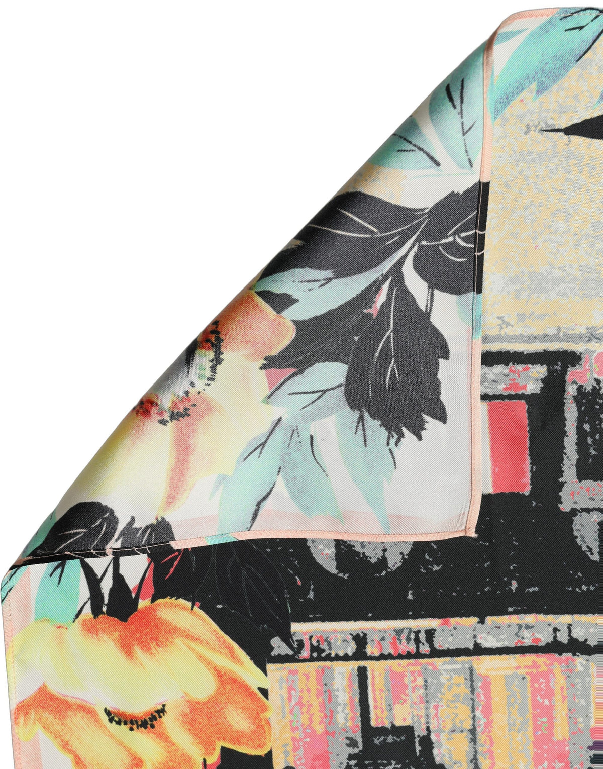 Dolce & Gabbana Multicolor Printed Silk Square Foulard Scarf
