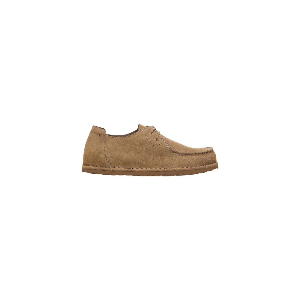 Birkenstock Beige Suede Leather Oxfords And Derbies