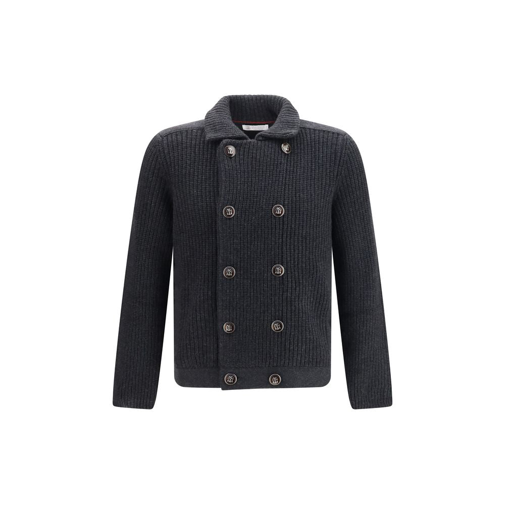 Brunello Cucinelli Gray Cashmere Cardigan