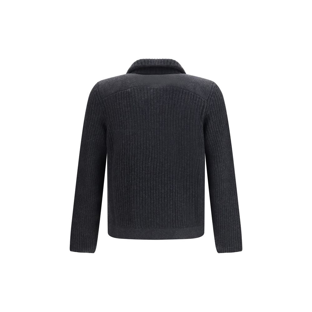 Brunello Cucinelli Gray Cashmere Cardigan
