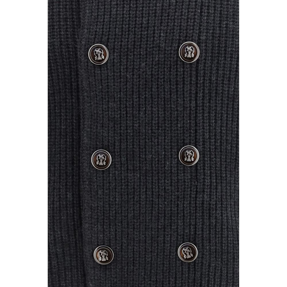 Brunello Cucinelli Gray Cashmere Cardigan
