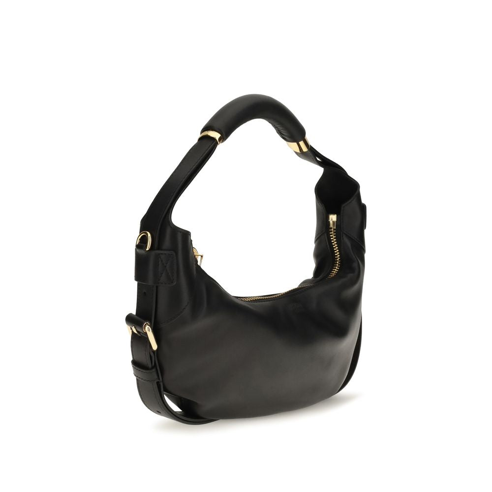 Moschino Black Calf Leather Bos Taurus Handbag