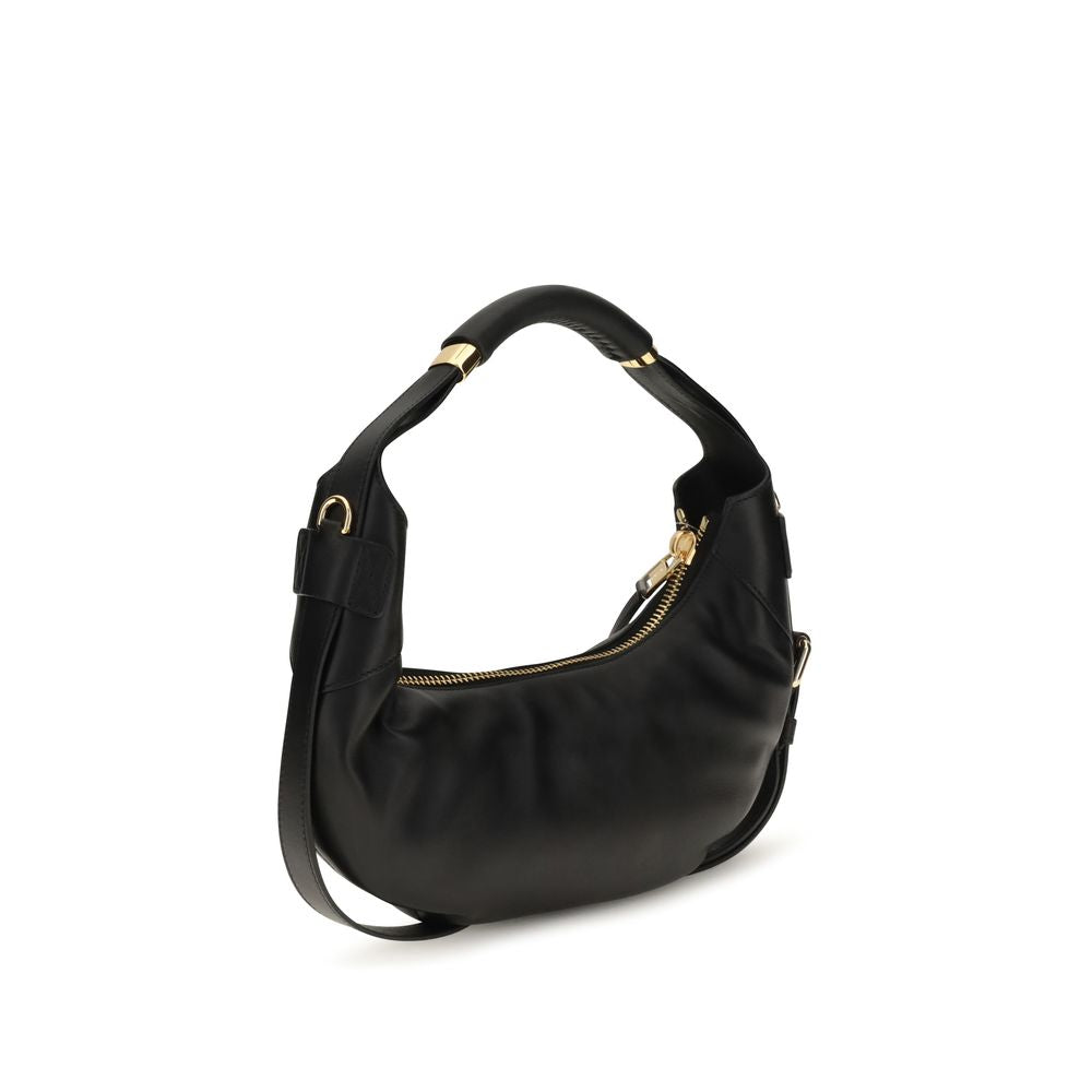 Moschino Black Calf Leather Bos Taurus Handbag