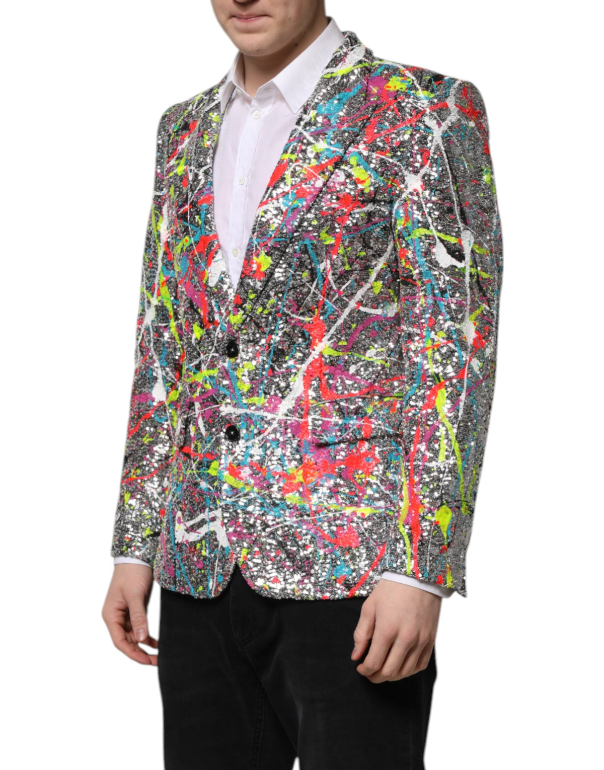 Dolce & Gabbana Multicolor SICILIA 2 Buttons Jacket Suit