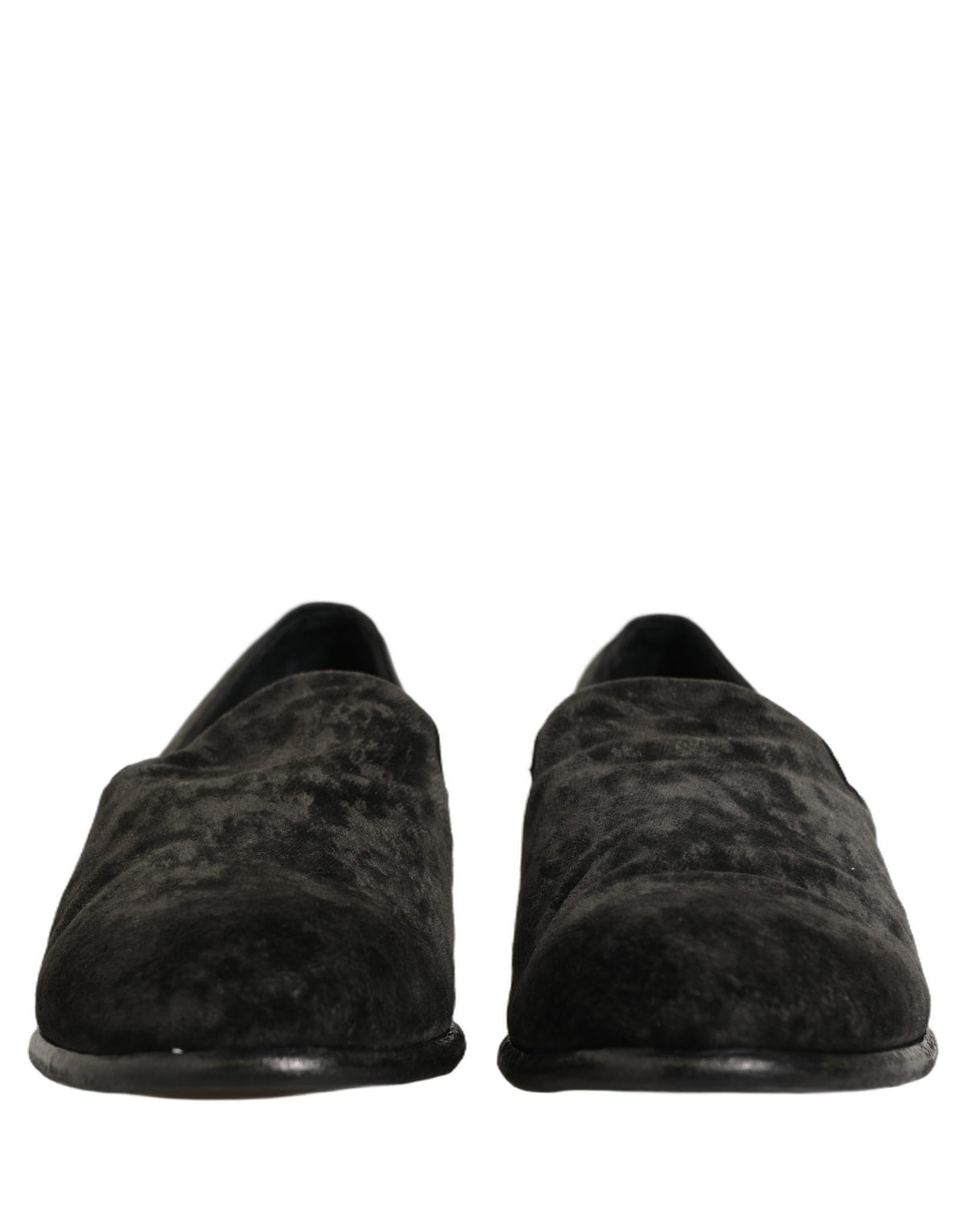 Dolce & Gabbana Black Suede Slip On Men Slippers Loafers Shoes
