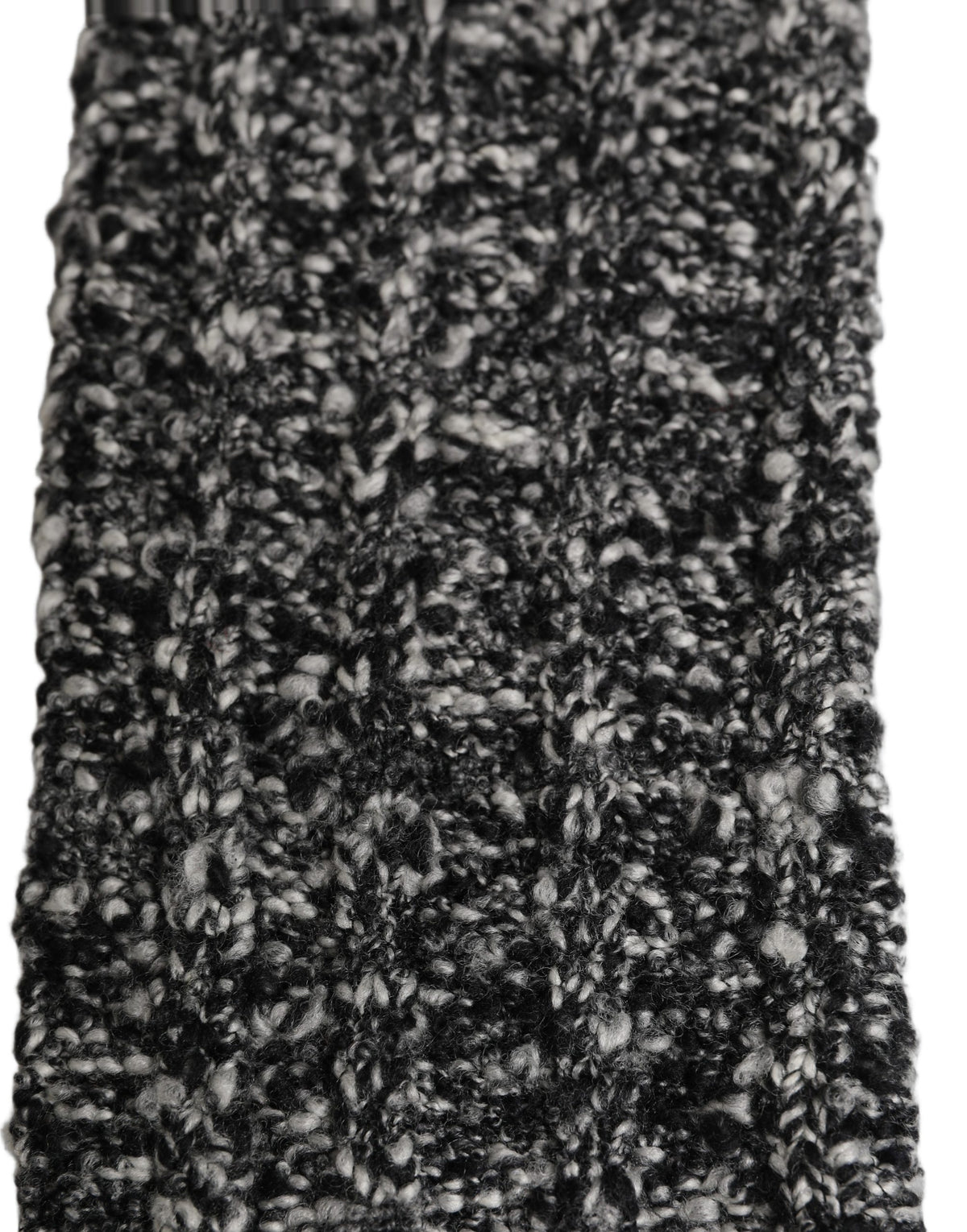 Dolce & Gabbana Sleeves Black Wool Blend Knitted Warmer Arm