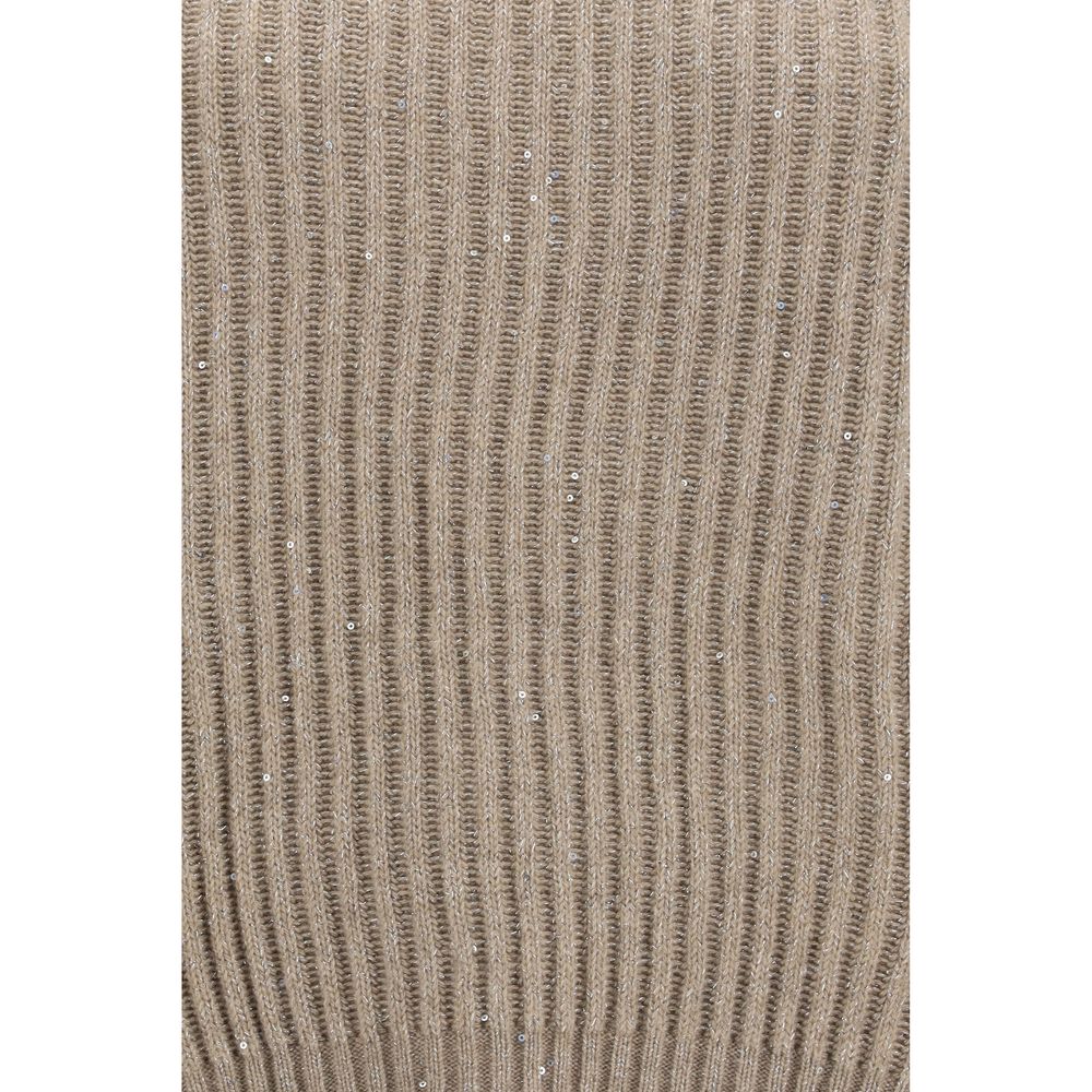 Brunello Cucinelli Beige Wool Oves Aries Turtleneck