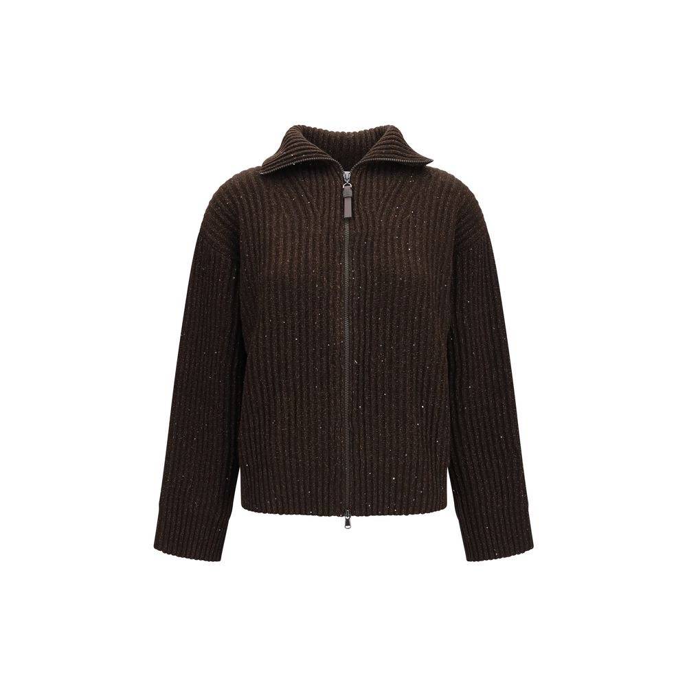 Brunello Cucinelli Brown Cashmere Sweatshirt