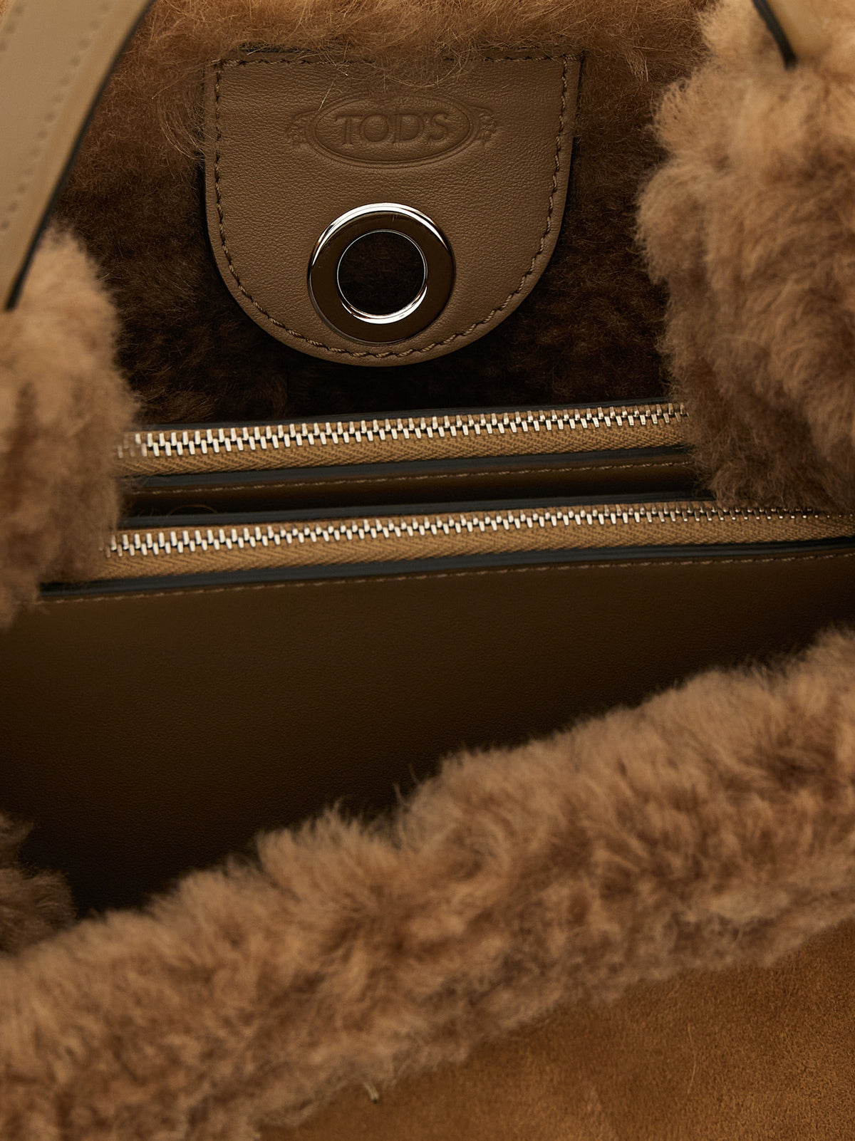 Tod's Brown Merino Wool Handbag