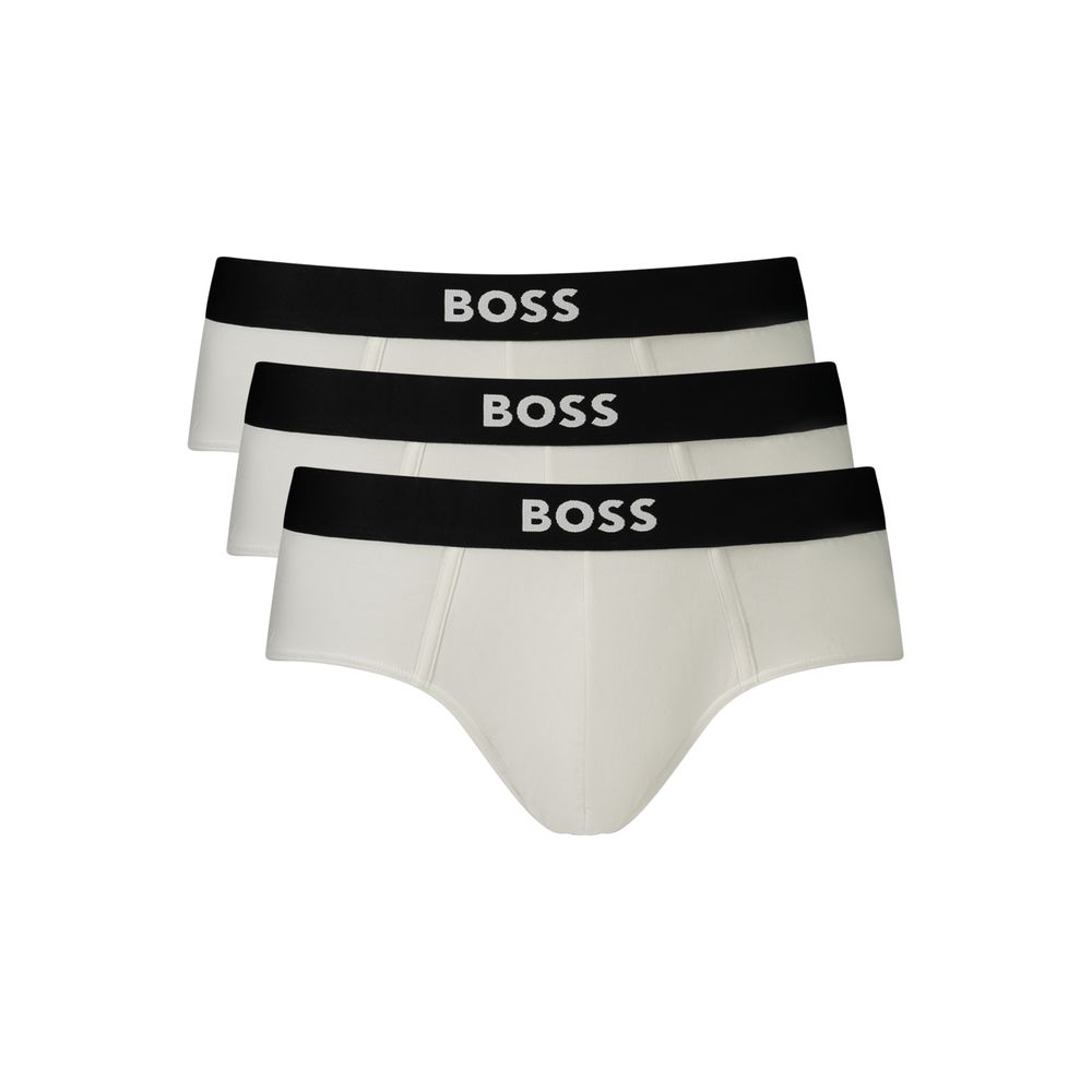 Hugo Boss White Cotton Briefs
