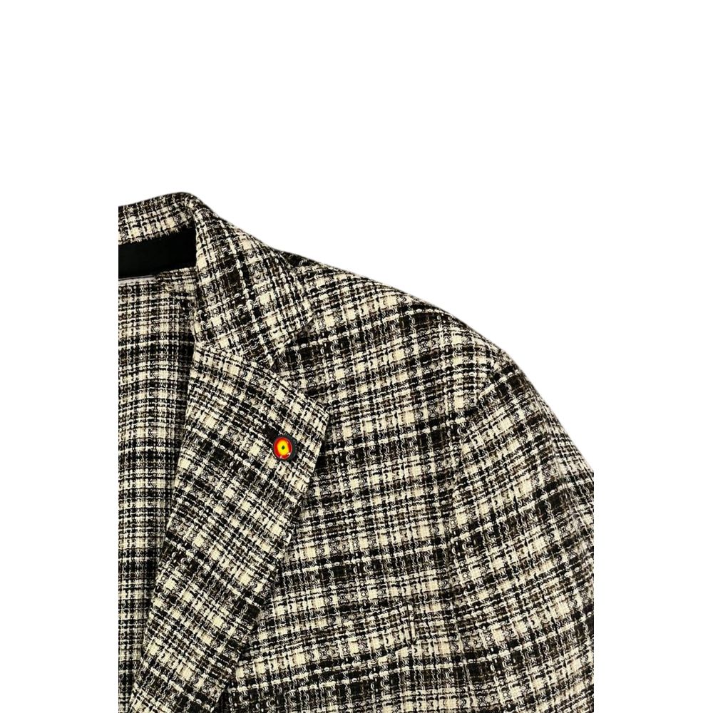 Roberto Pepe Luxury Beige Cotton Men Jacket