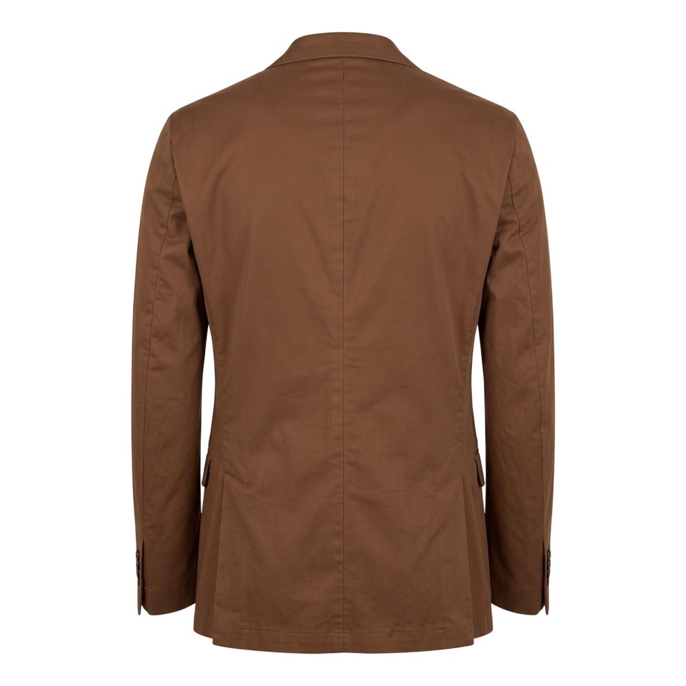 Roberto Pepe Luxury Brown Cotton Men's Jacket