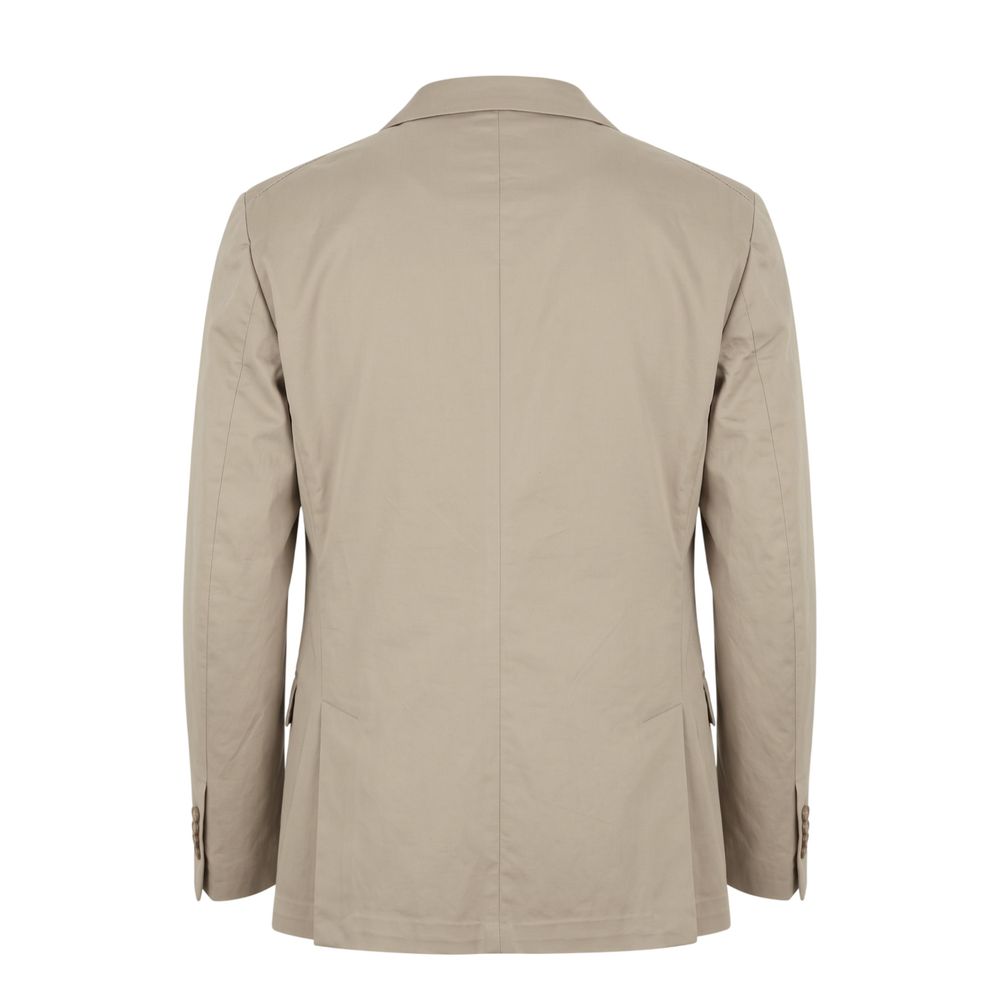 Roberto Pepe Luxury Beige Cotton Men's Jacket