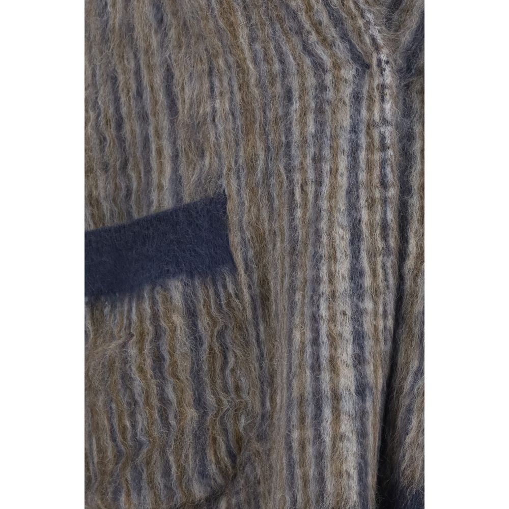 Brunello Cucinelli Gray Mohair Full-Length Jacket