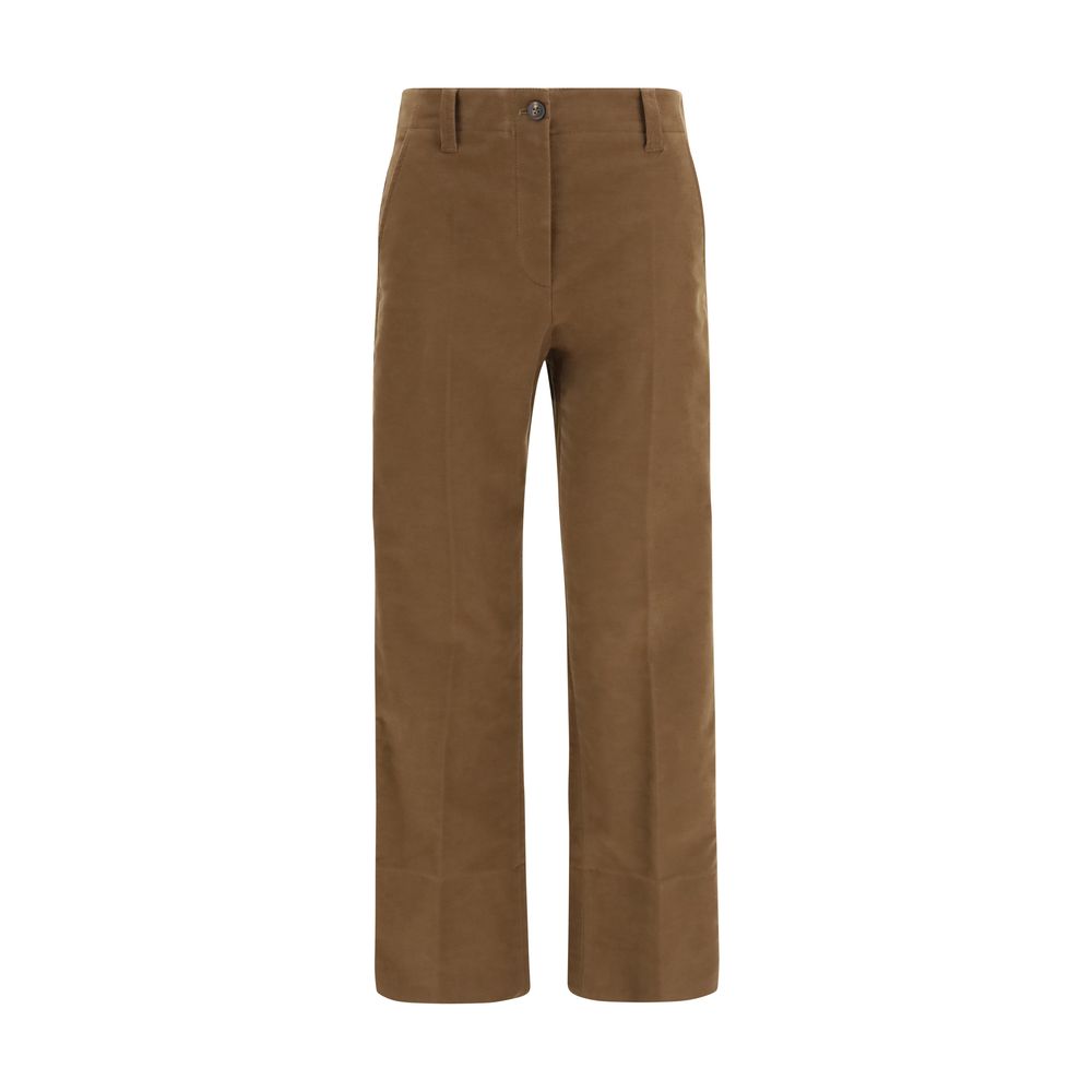 Brunello Cucinelli Brown Cotton Casual Pants