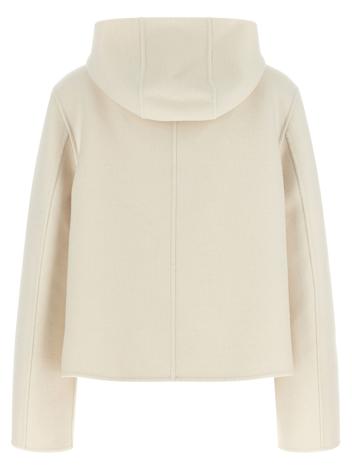 Fendi White Virgin Wool Full-Length Jacket