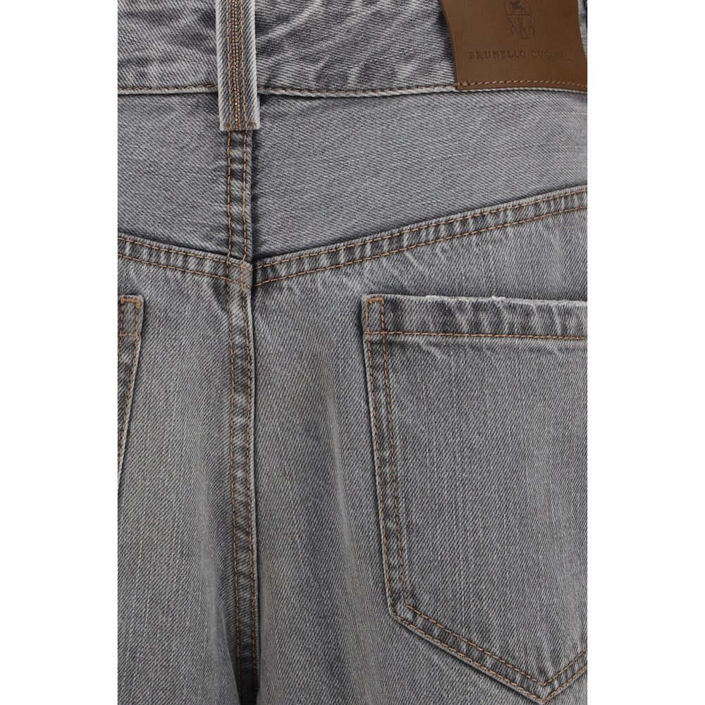 Brunello Cucinelli Gray Cotton Jeans Denim