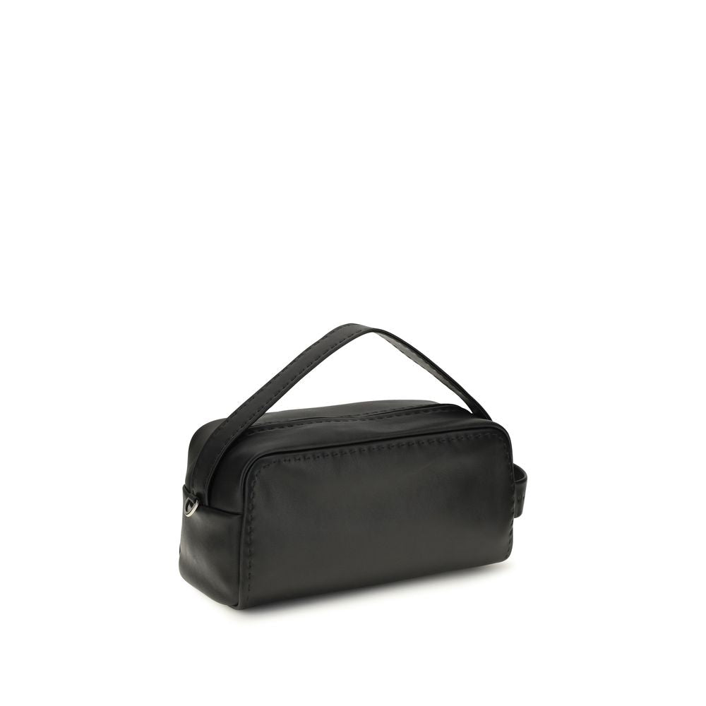 Prada Black Calf Leather Bos Taurus Shoulder Bag