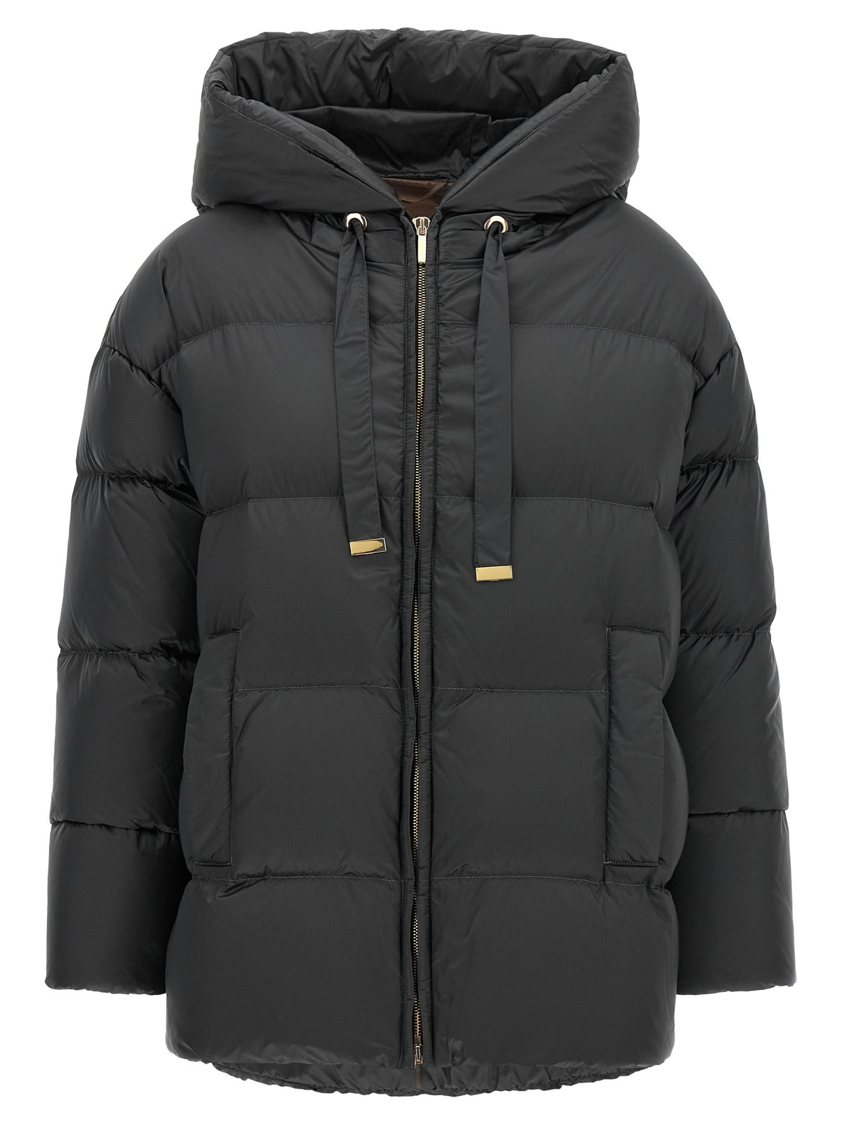 Max Mara Gray Polyamide Full-Length Jacket