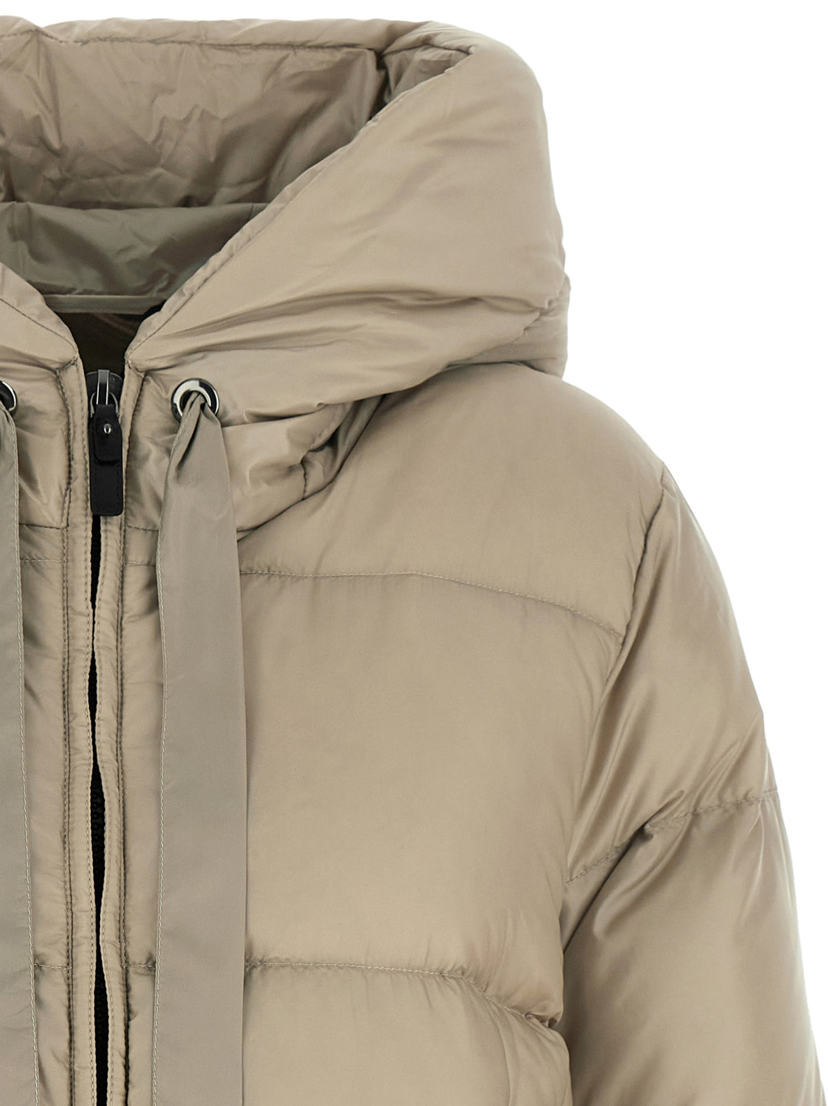 Max Mara Beige Polyester Full-Length Jacket