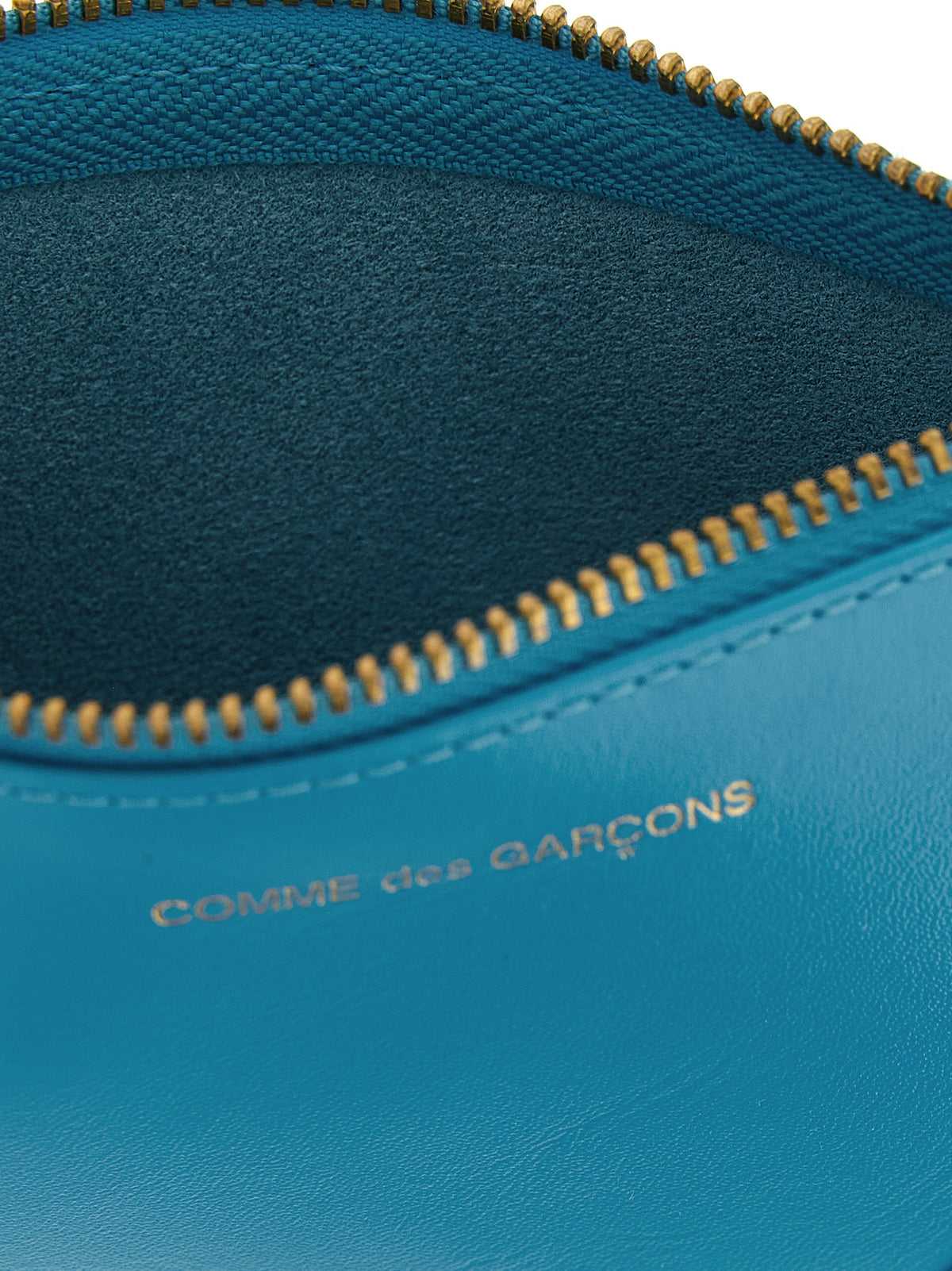 Comme Des Garçons Blue Calfskin Cardholder